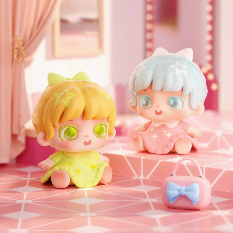 Miana Transformable Styling House Mini Series Blind Box, featuring toy elements like neck, bow, and doll, available for preorder at Strangecat Toys, shipping August 2025.