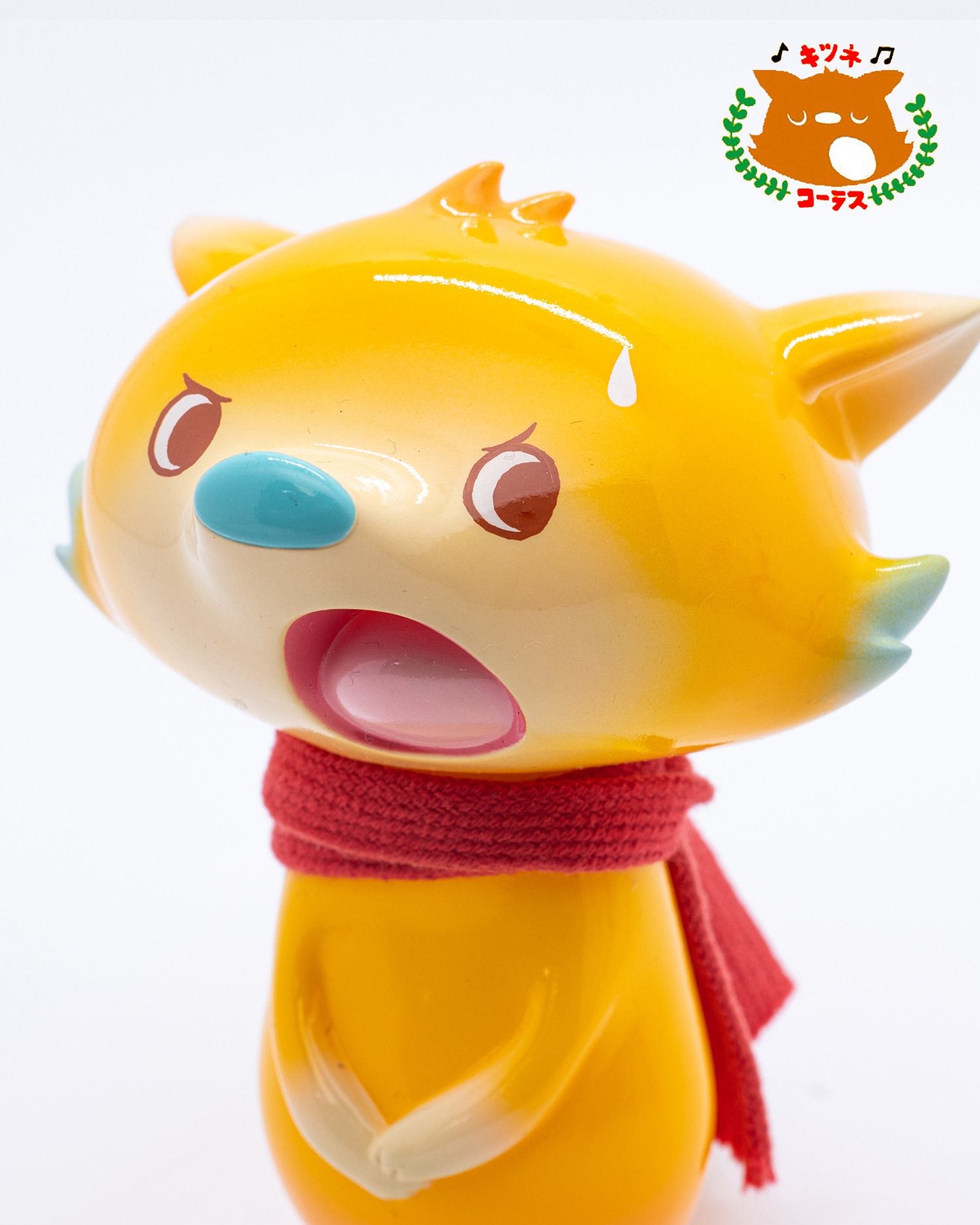 Fox Chorus Serie - Billy by Ok Luna, a 12.5cm soft vinyl figurine with a comedic expression, featuring a scarf and turquoise snout.