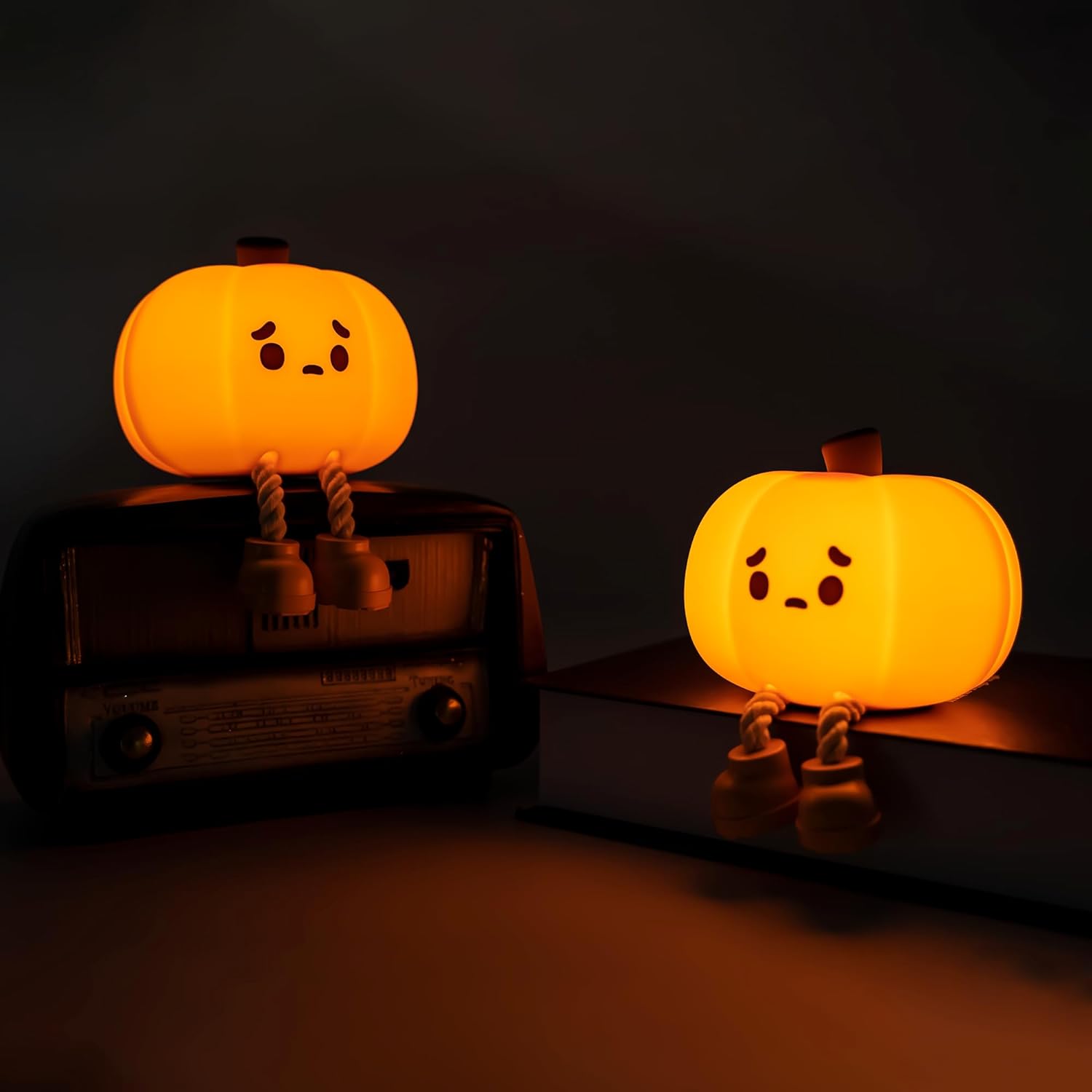 Emo Pumpkin Night Light