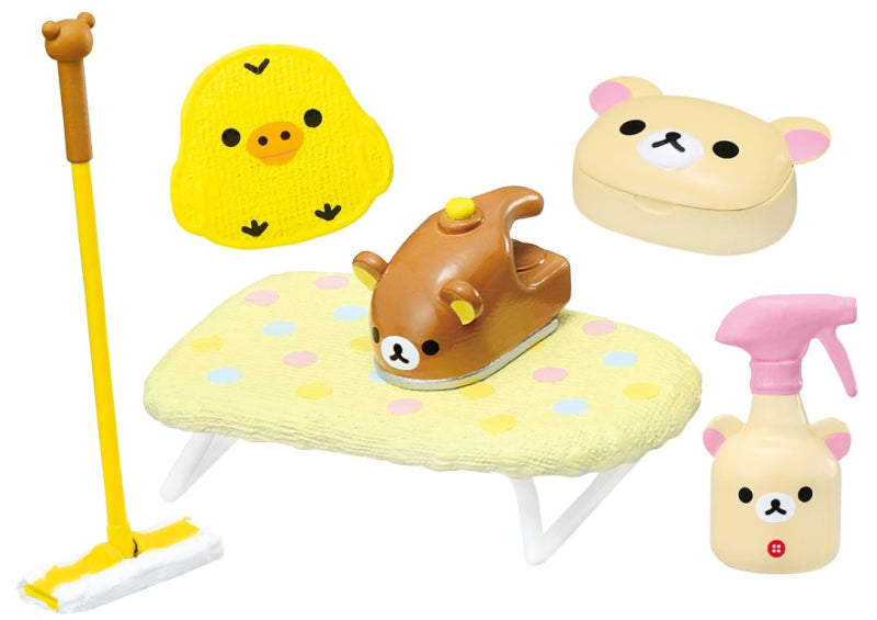 Feel refreshed in the Rilakkuma room Re-ment Blind Box Series, featuring a variety of playful toy designs on display.