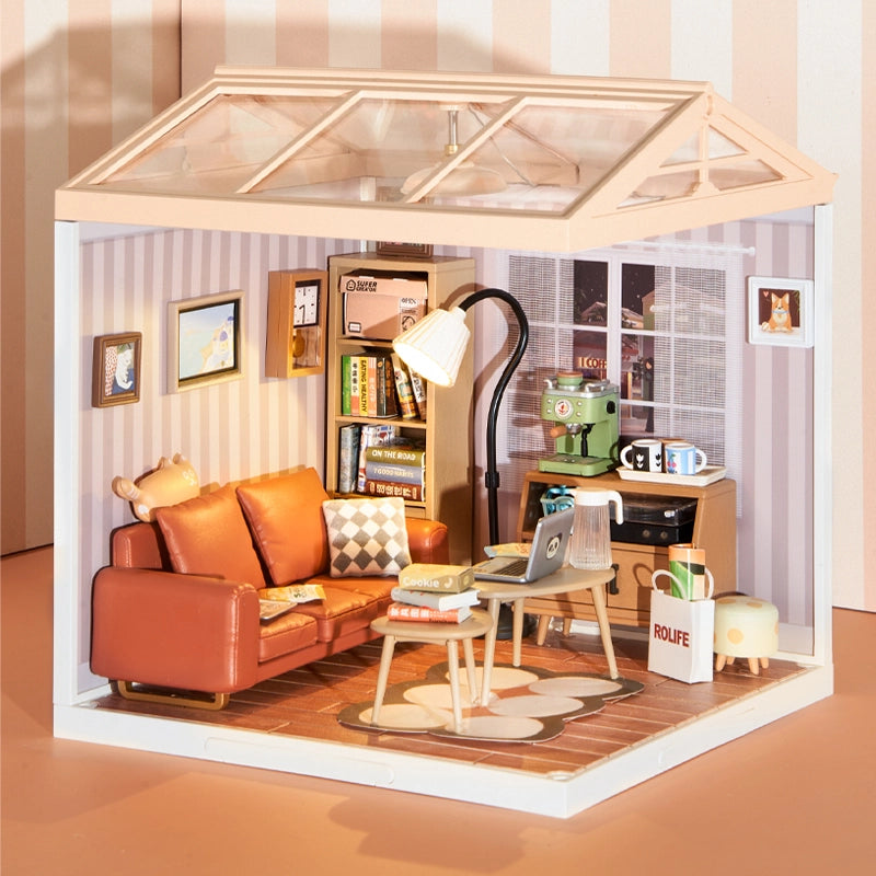 Cozy Living Lounge Rolife Diy Miniature House Abs