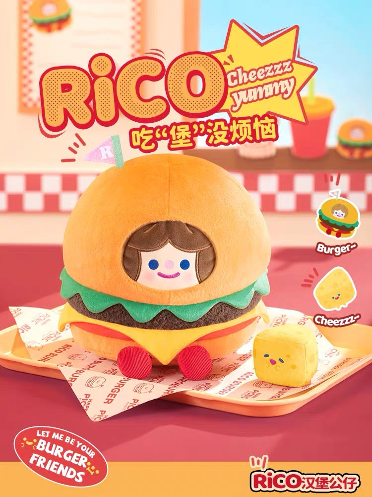 RiCO Cheeseburger Plush Pillow