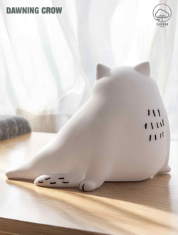 THE BIG WHITE CAT with LAMP by DAWNING CROW - Preorder