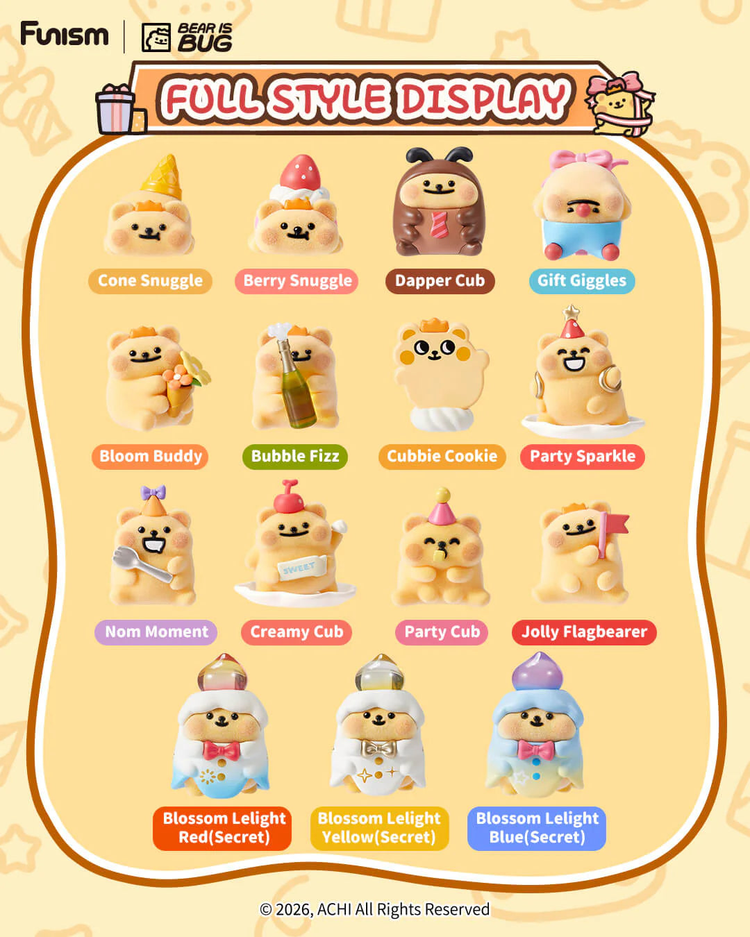 Bearisbug – Sweetheart Party Bear Head Series Blind Box - Preorder