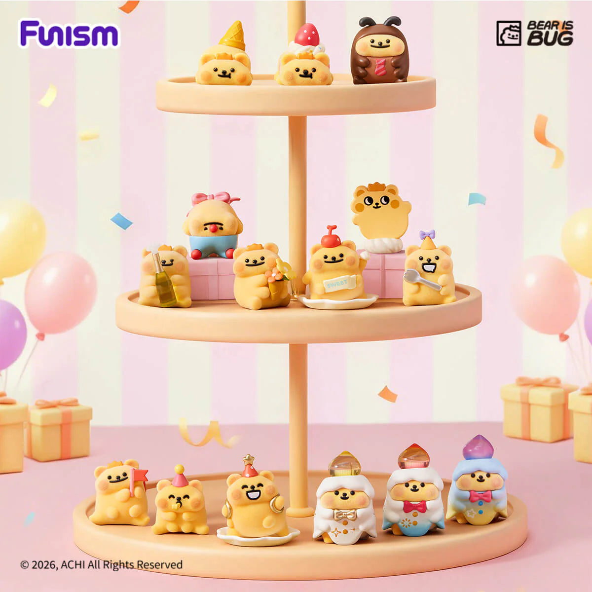Bearisbug – Sweetheart Party Bear Head Series Blind Box - Preorder