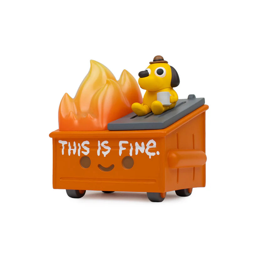 Dumpster Fire - This is Fine Vinyl Figure by 100% Soft