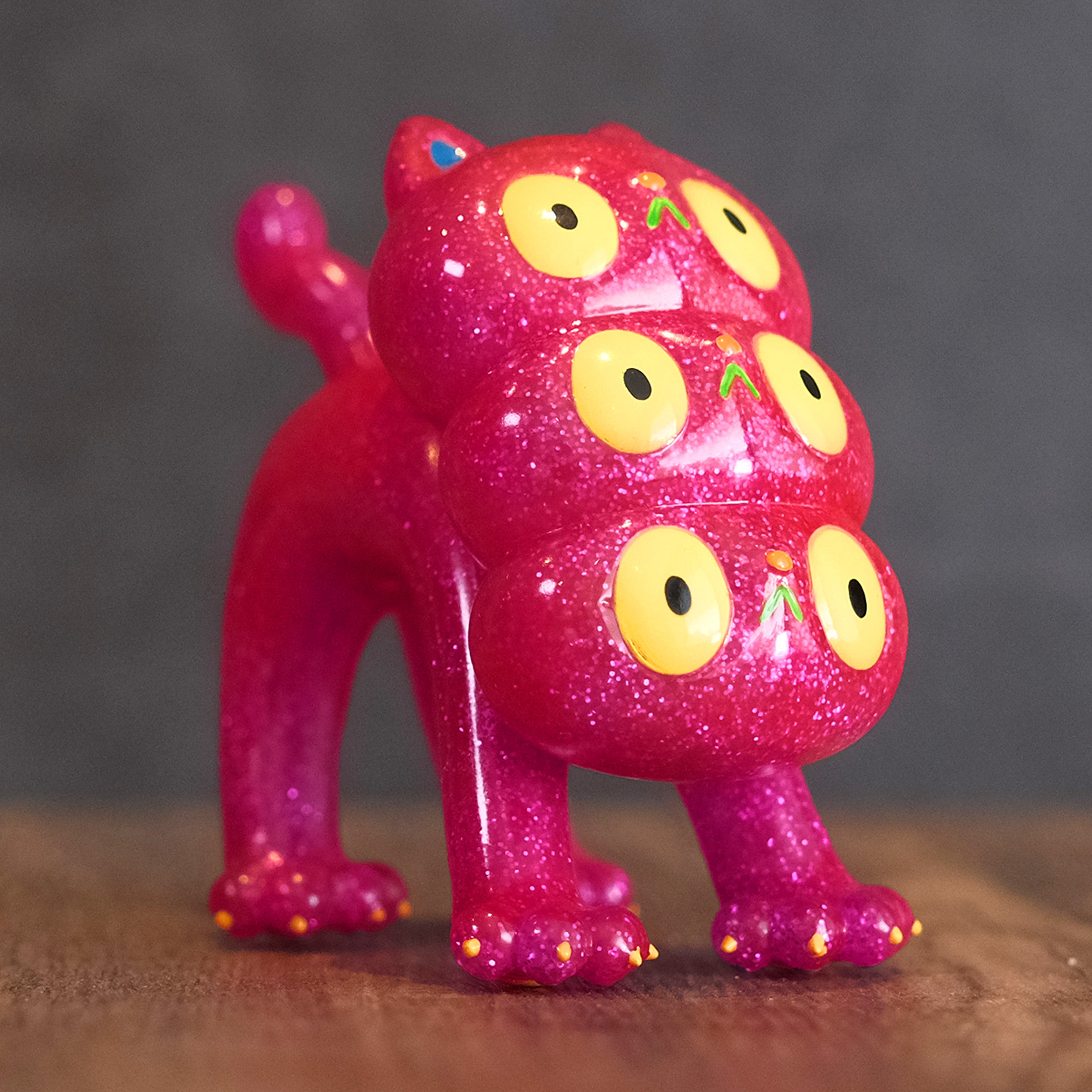 Three-headed Cat “Dahlia Neko” Pink Glitter ver. - Pink Eyes by Doppel