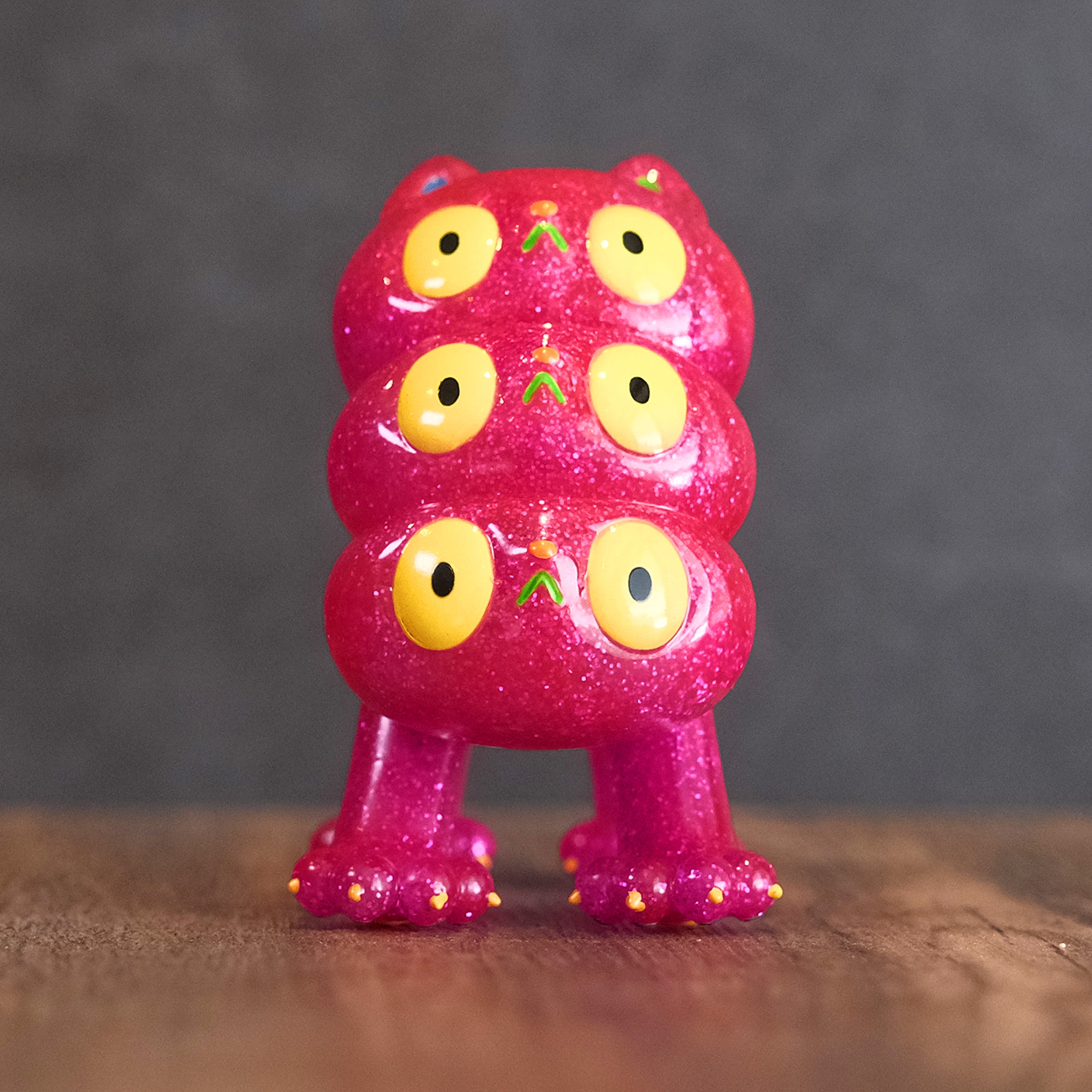 Three-headed Cat “Dahlia Neko” Pink Glitter ver. - Pink Eyes by Doppel