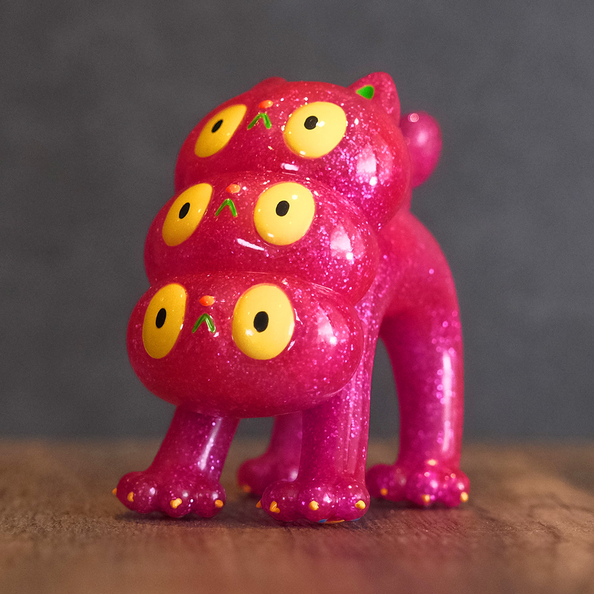 Three-headed Cat “Dahlia Neko” Pink Glitter ver. - Pink Eyes by Doppel