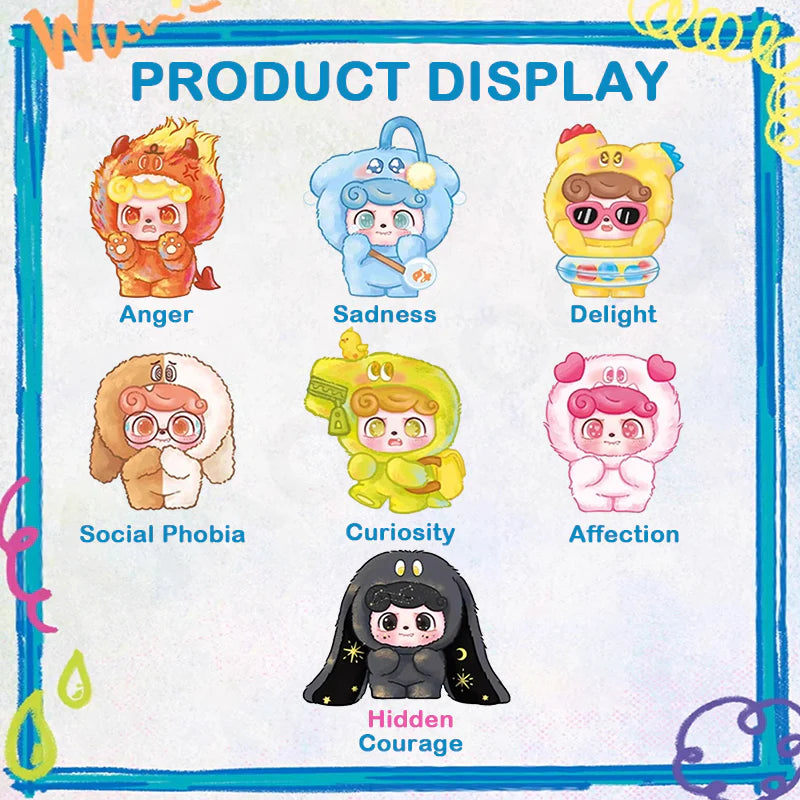 emotional monsters Q.Kid Emotional Hairy Monsters Series Plush Blind Box