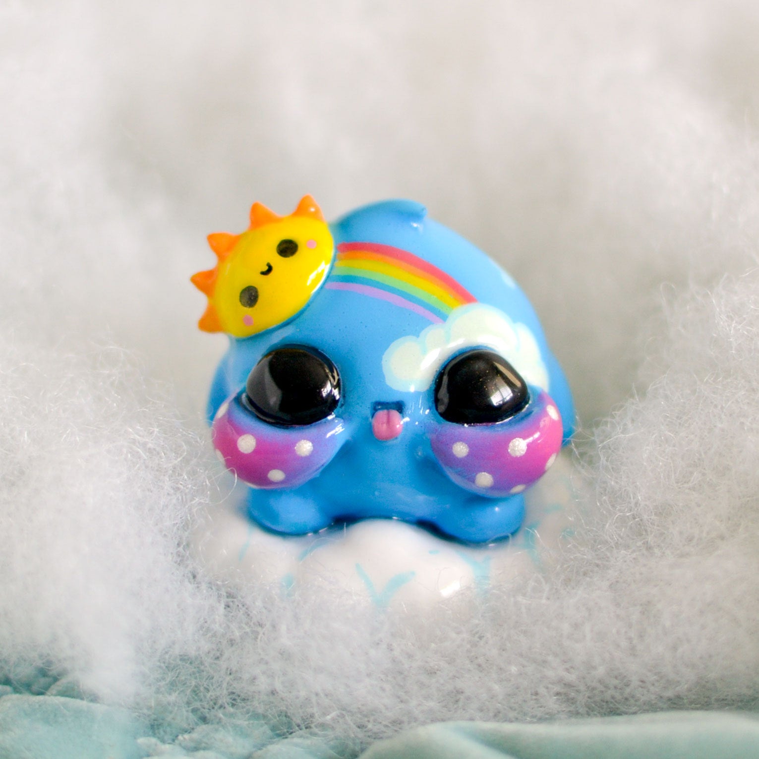 Little Shit Bigger Deal - Beasties Bites by Dear Beasties x Trash Panda, featuring a cartoon toy design with a painted rainbow detail, limited to 10 pieces.