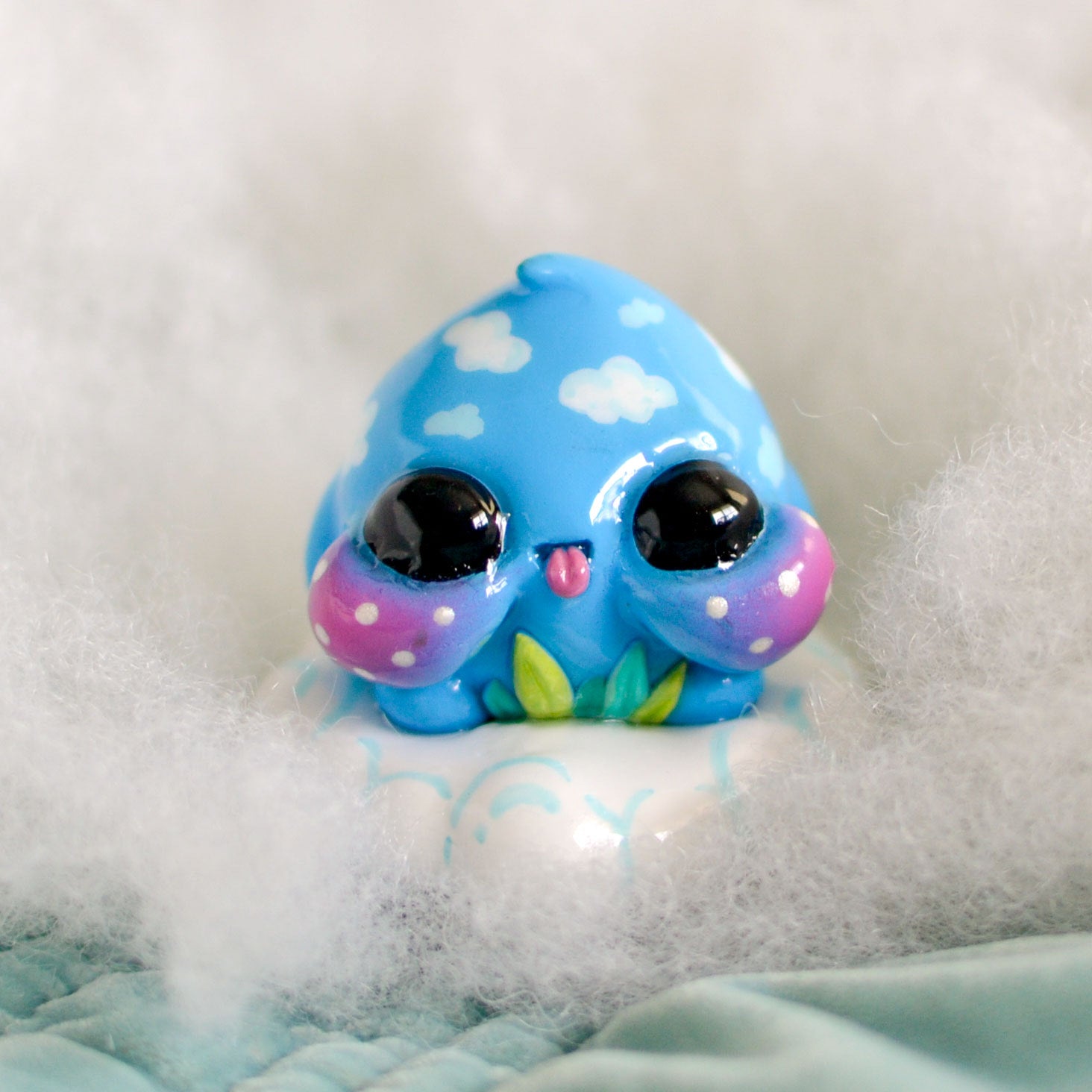 Little Shit Bigger Deal - Beasties Bites by Dear Beasties x Trash Panda toy, featuring a close-up of its face and blue eyeball.