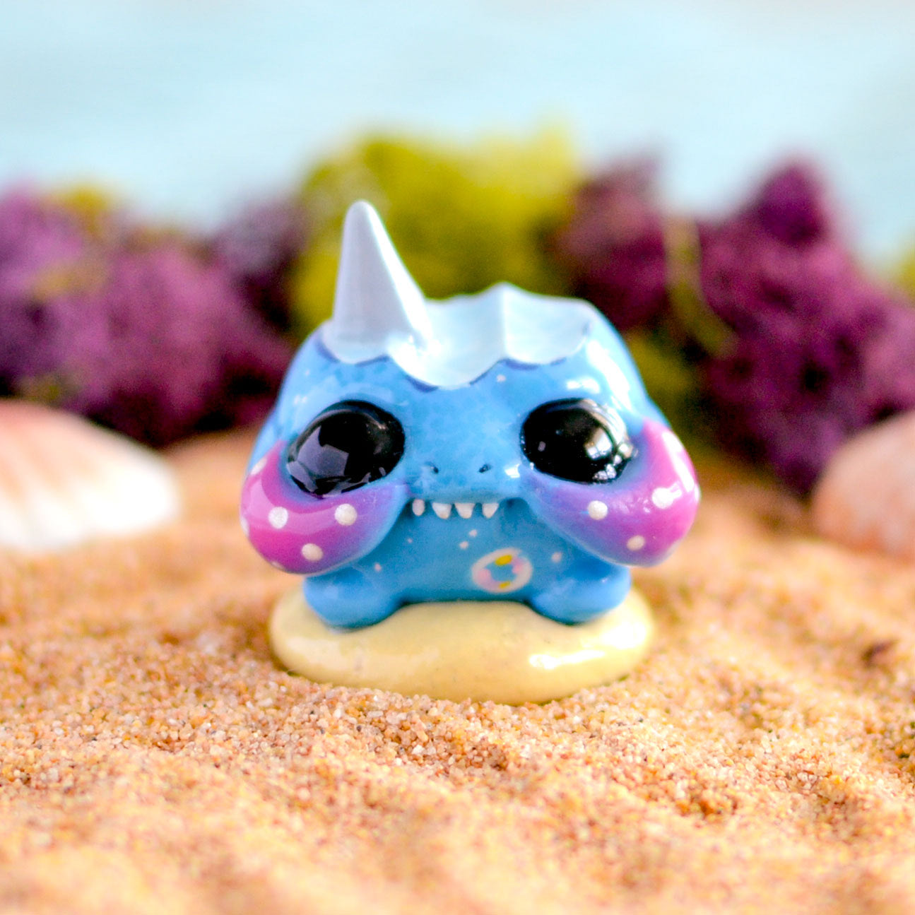 Little Shit Bigger Deal - Beasties Bites by Dear Beasties x Trash Panda, featuring a cartoon toy design with a prominent eye detail, 1.5 in size. Limited edition.