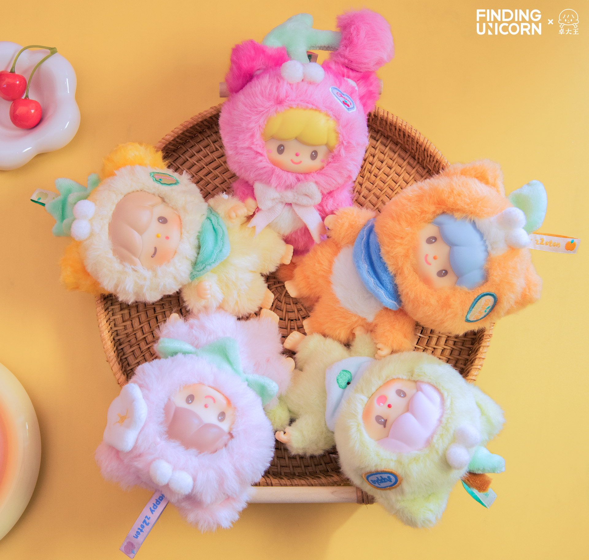 zZoton Cat Fruit Basket Blind Box Plush Series