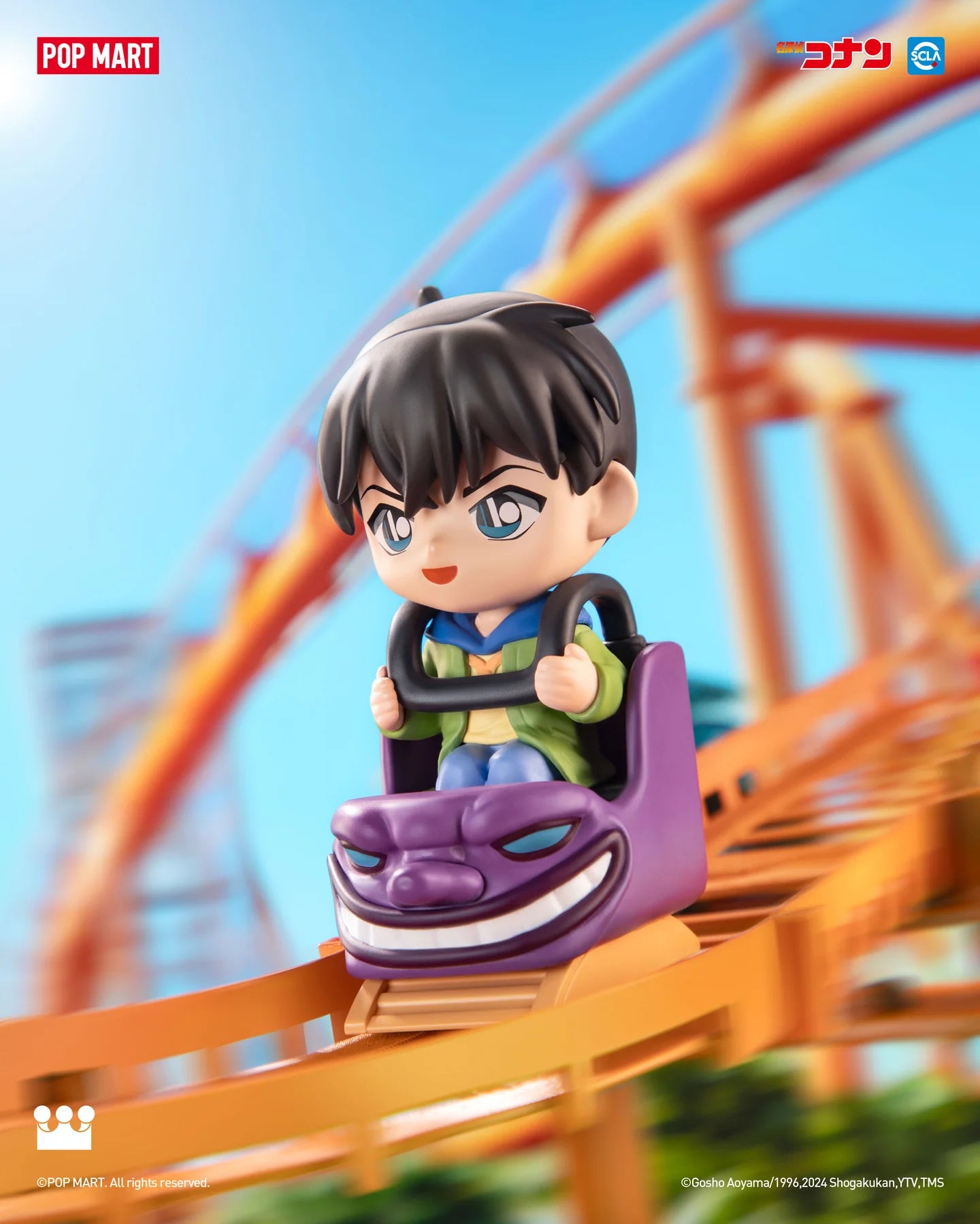 Detective Conan Carnival Blind Box Series: Toy figurine on roller coaster, cartoon character toy car, and more.