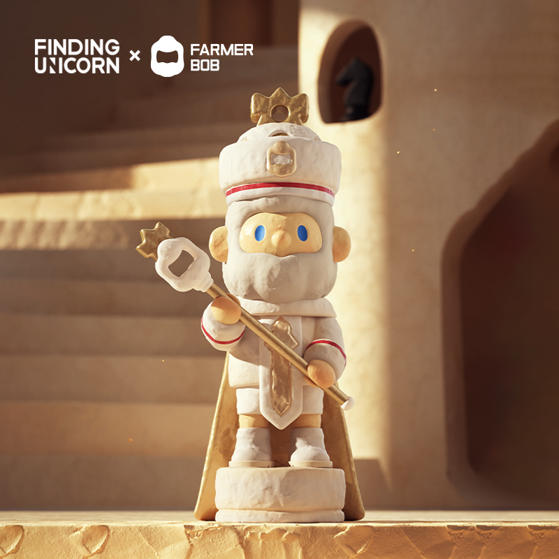 Farmer Bob Feeling You Blind Box Series figurine, featuring a man with a gold staff. Preorder now; part of a collectible toy series.