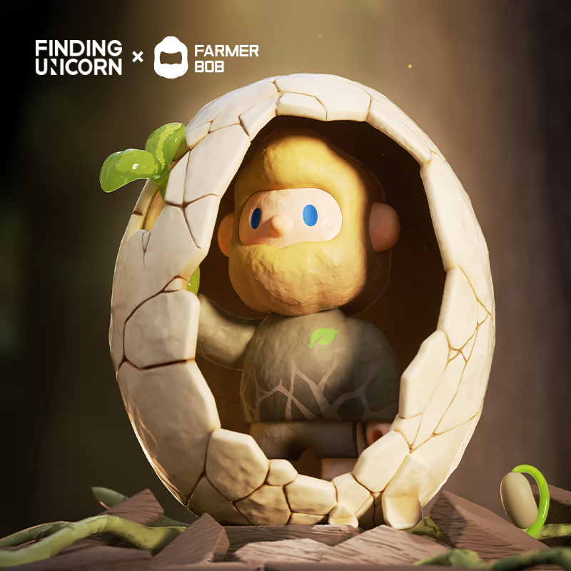 FARMER BOB FEELING YOU BLIND BOX SERIES - Preorder toy, featuring a cartoon character nestled in an egg. Available as part of a collectible series.