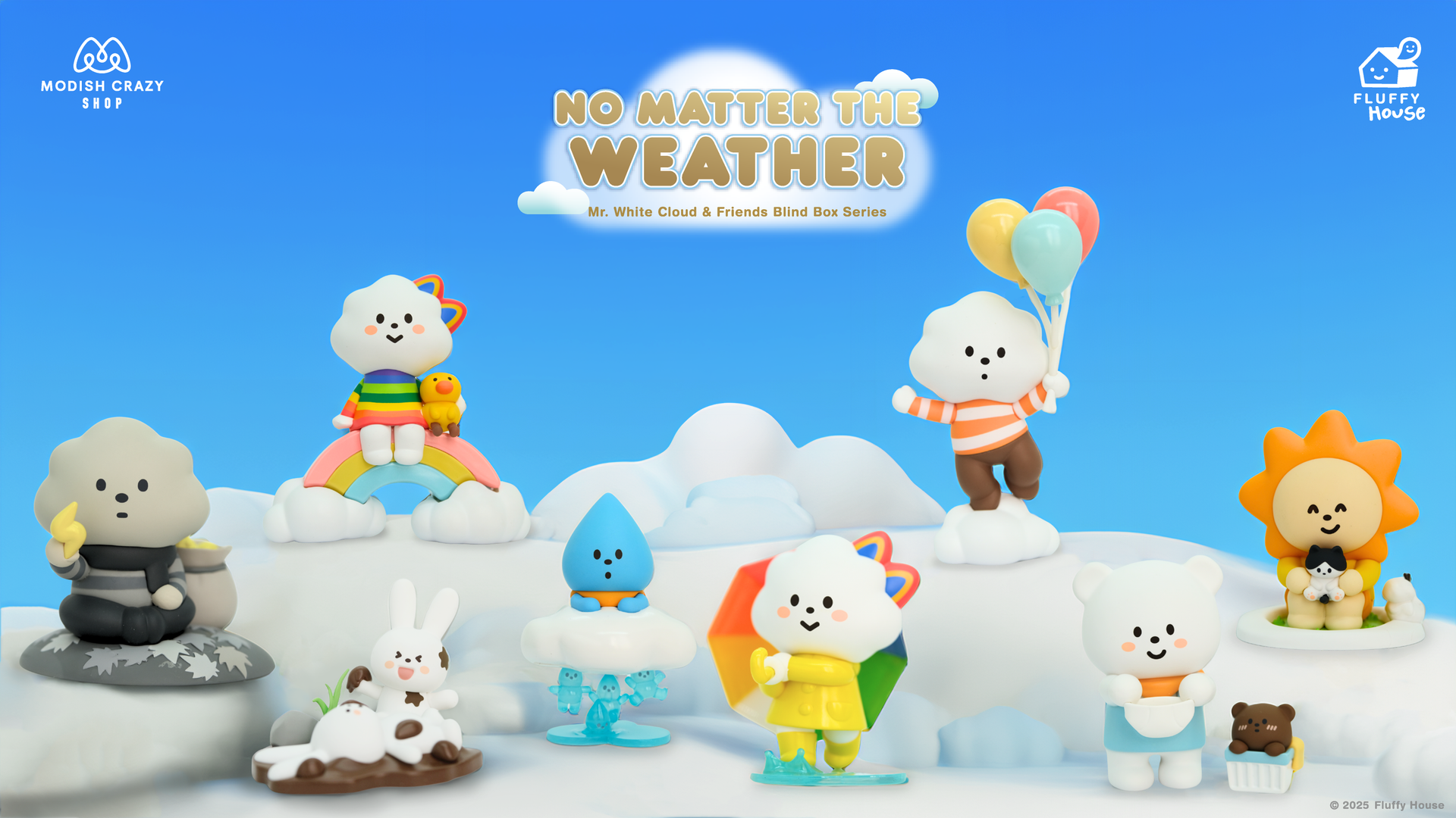 Mr. White Cloud & Friends-No Matter The Weather Series Blind Box