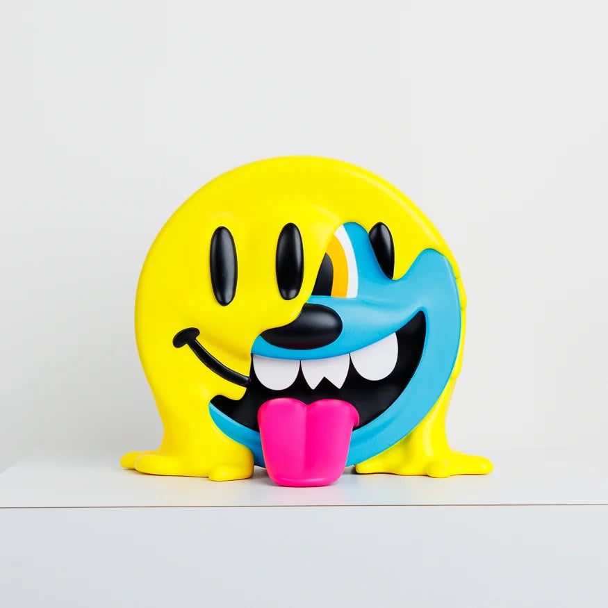 OVERJOY VINYL FIGURE by Greg Mike, an 8-inch collectible art toy from an edition of 500, featuring a whimsical cartoon design.