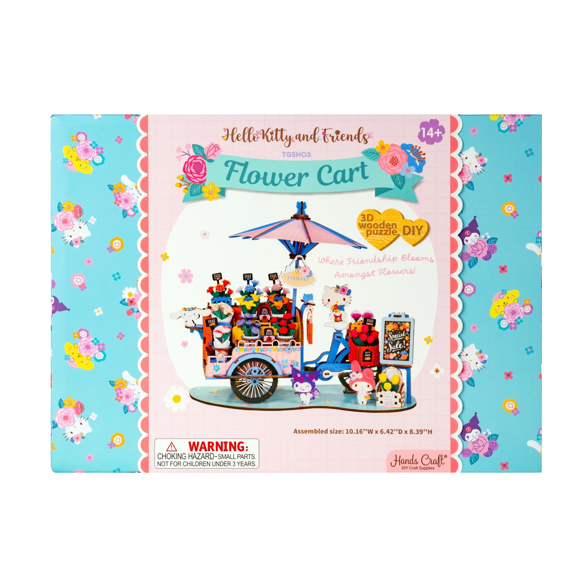 Modern Wooden Puzzle: Hello Kitty® and Friends Flower Cart