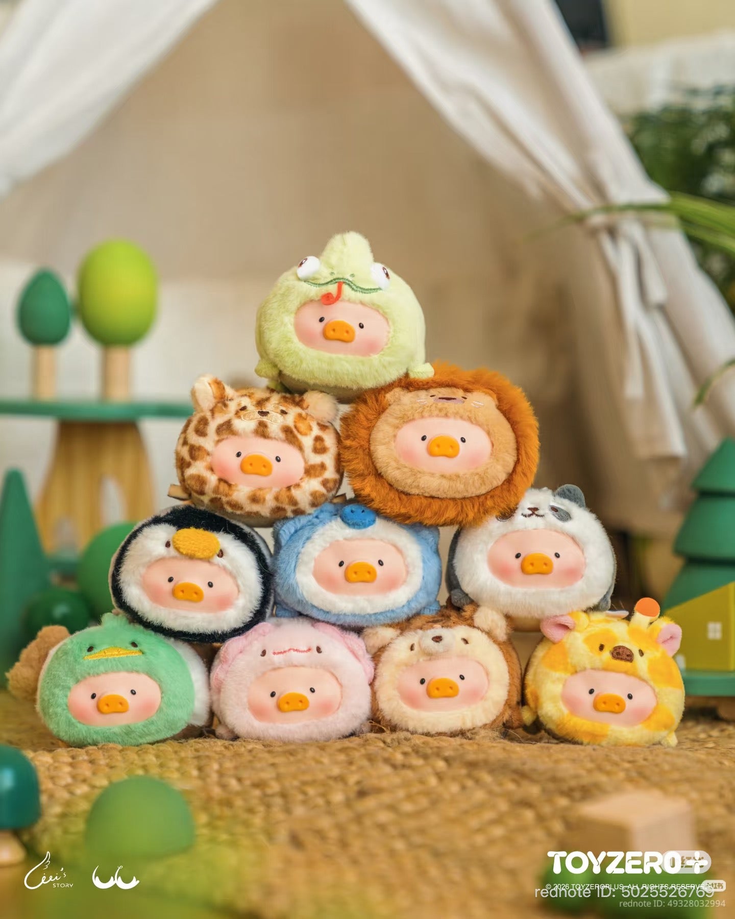 LuLu the Piggy Animal Party Vol. 2 - Stick together PVC Face Plush Keychain Blind Box - Preorder