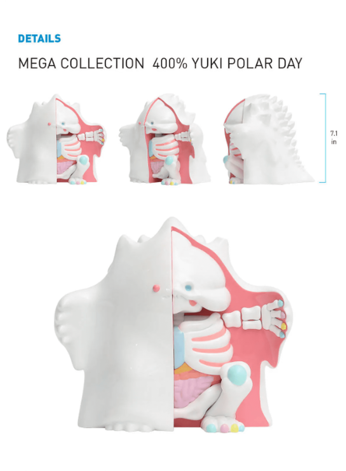 MEGA Reserve Series 400%YUKI Polar day figure, 18.5cm PVC/ABS, oversized design, available for preorder at Strangecat Toys.