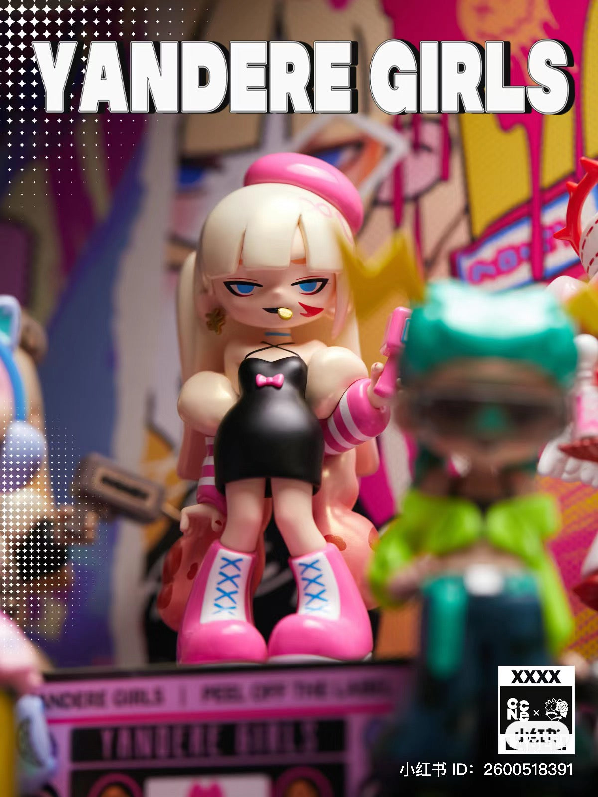 A blind box series featuring Yandere Girls 2.0 Reject The Label. Preorder now for July 2024. Includes 8 regular designs, 3 special, and 1 secret. Available at Strangecat Toys.