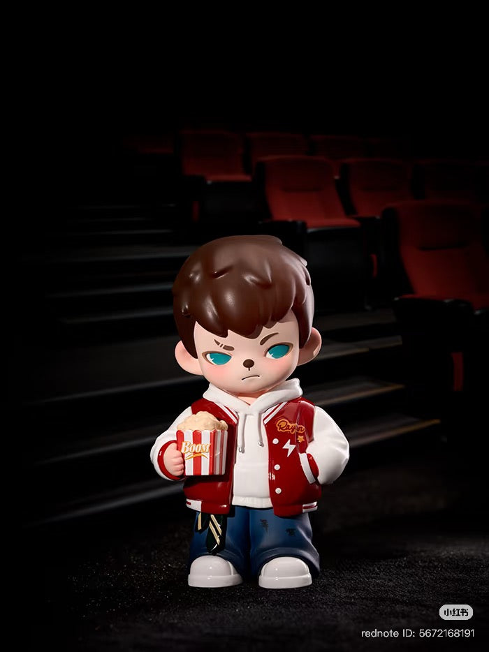 Rayan Let't Date Series figure in a movie-theater setting, featuring a boy with popcorn, available for preorder.