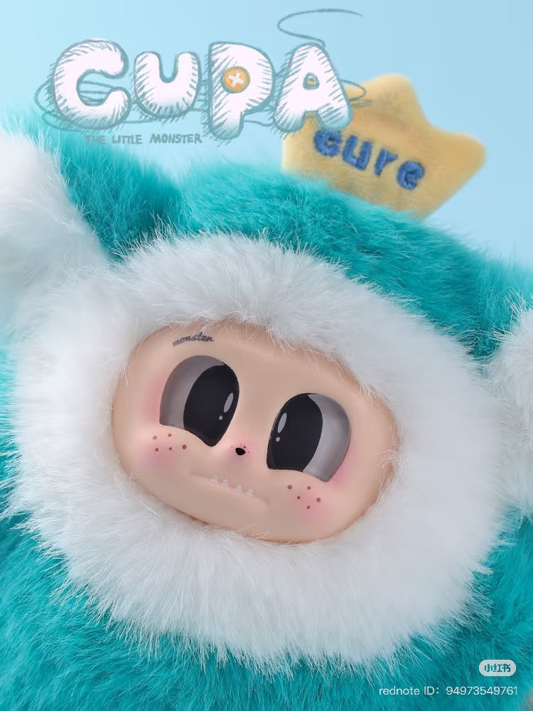 Cupa the Little Monster plush keychain from the Blind Box series, showcasing a playful, furry design, available for preorder at Strangecat Toys.