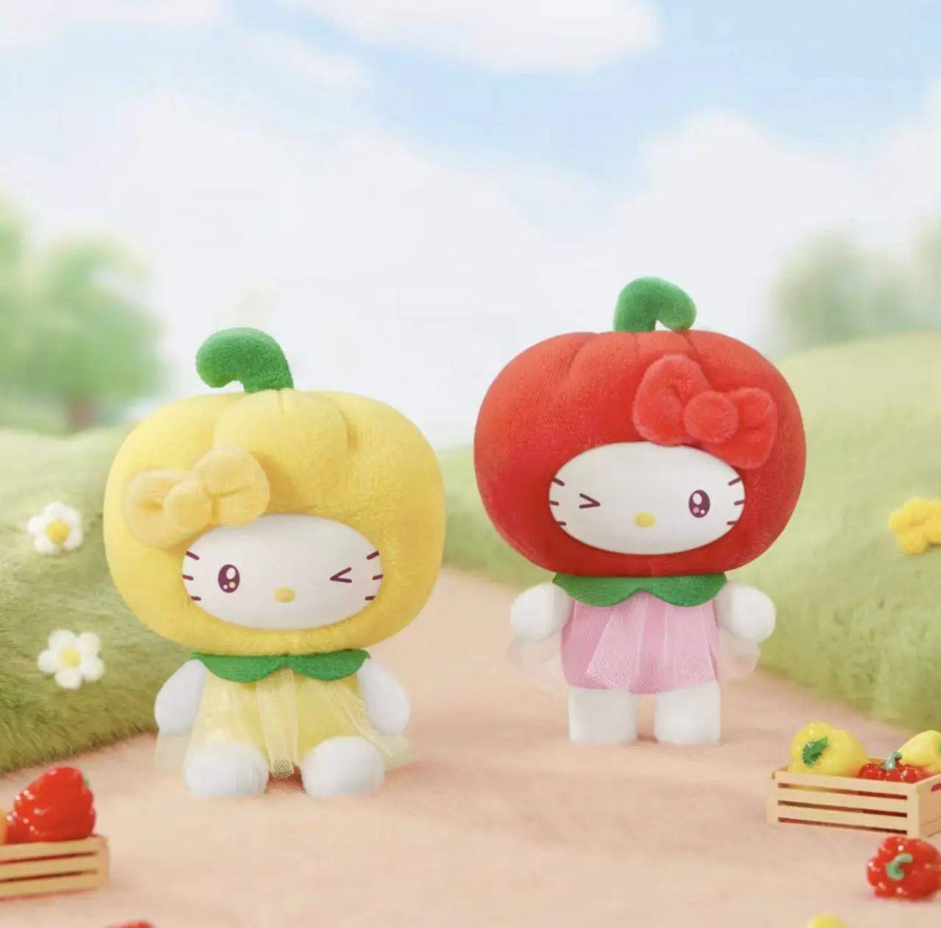 Sanrio Characters Fruit & Vegetables Plush Keychain Blind Box