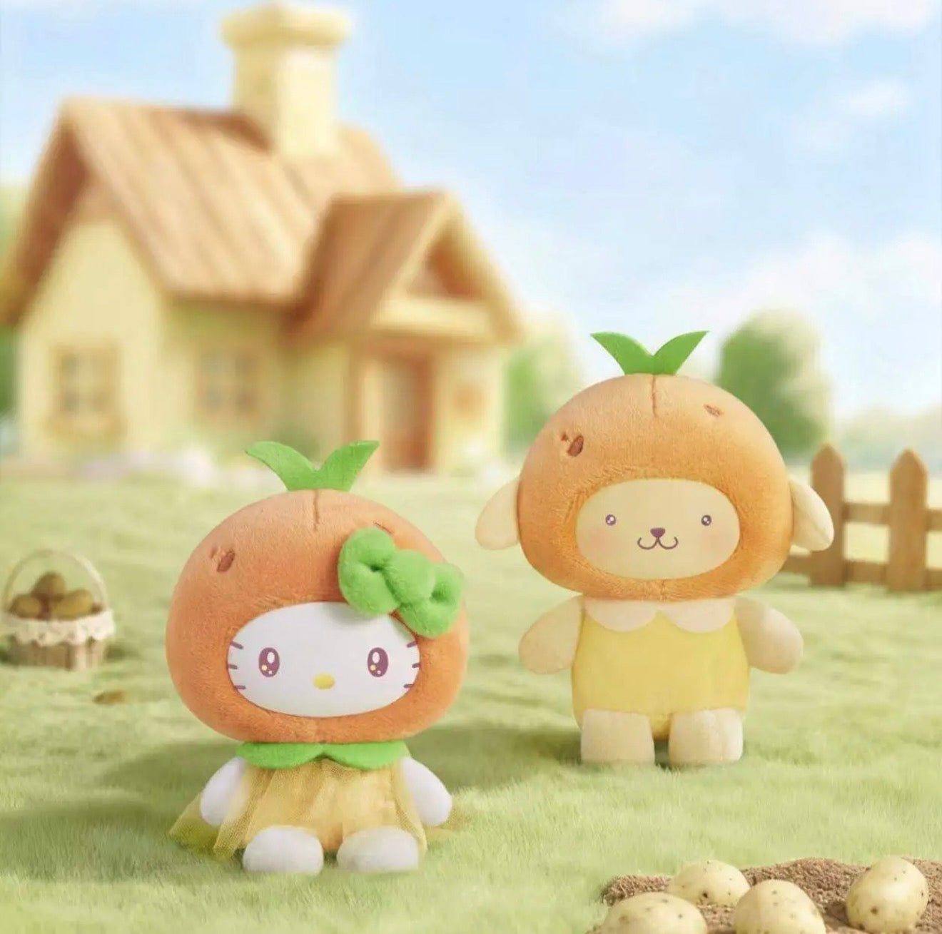 Sanrio Characters Fruit & Vegetables Plush Keychain Blind Box