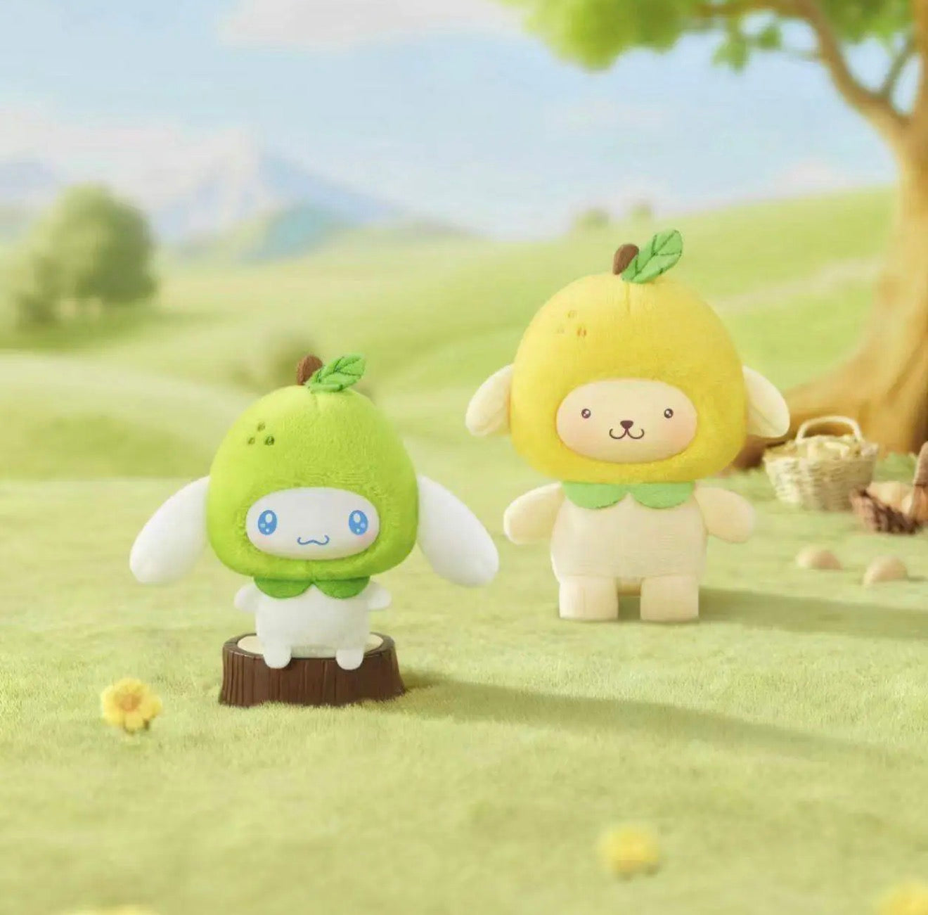Sanrio Characters Fruit & Vegetables Plush Keychain Blind Box
