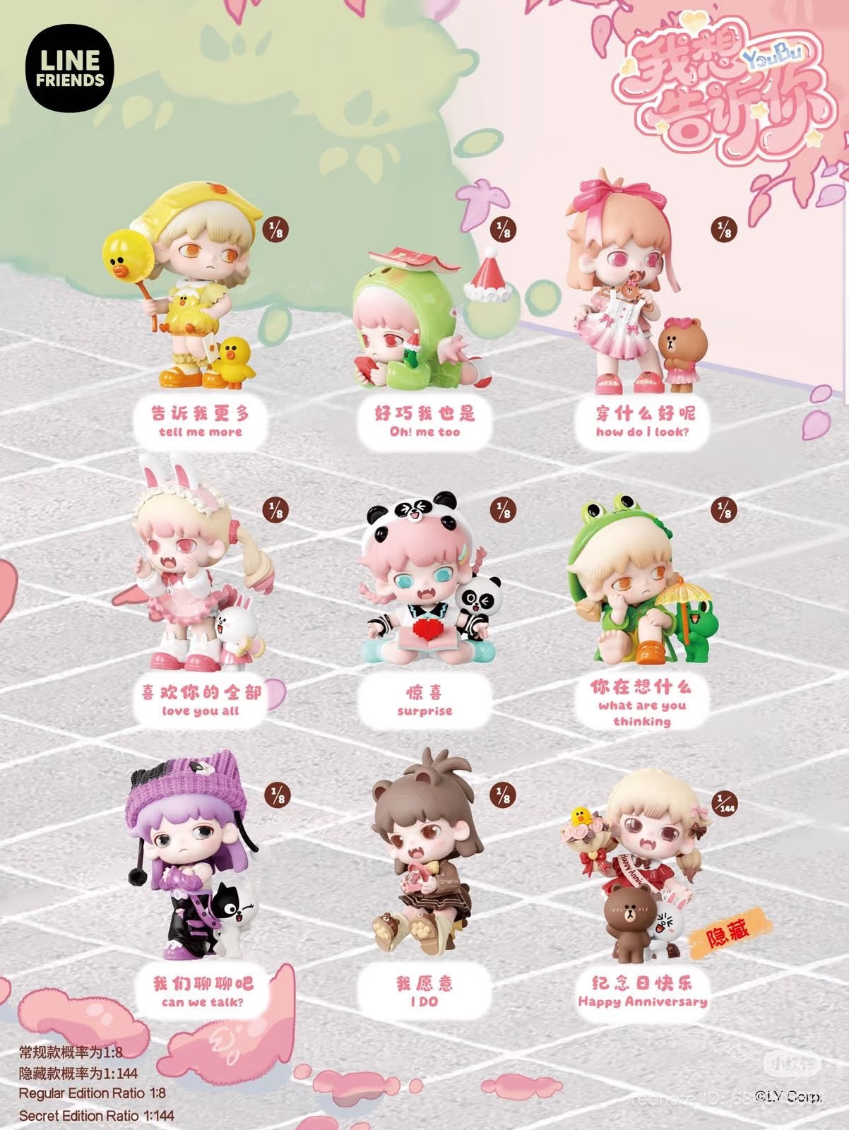 YOBU Vol.4 "I Want to Tell You" LINE FRIENDS Collaboration Series Blind Box