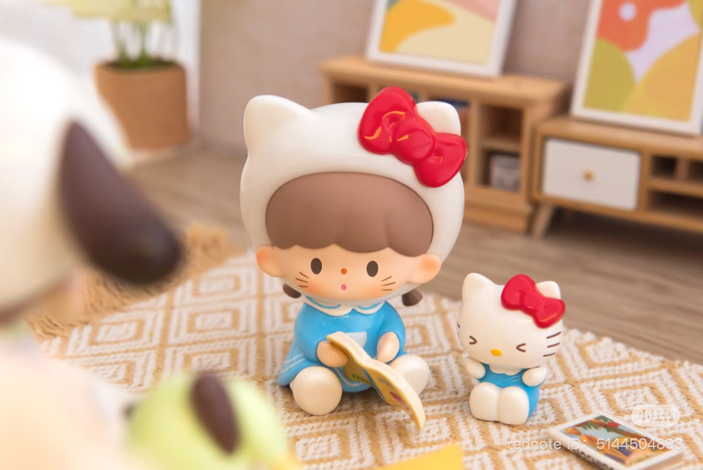 Sanrio ZZoton Goodnight Series Blind Box featuring a toy figurine girl with a bow, part of a collectible set with secret designs.