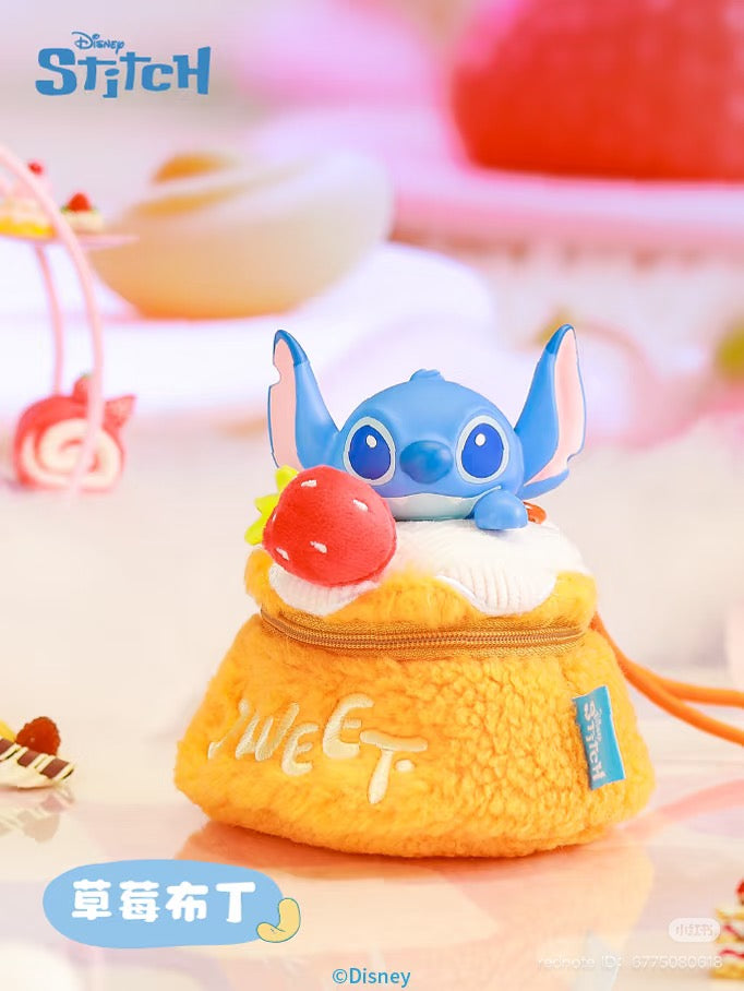 Disney Stitch series interesting food handbag on a table, available for preorder. Featuring a unique toy design, part of a six-piece collection.