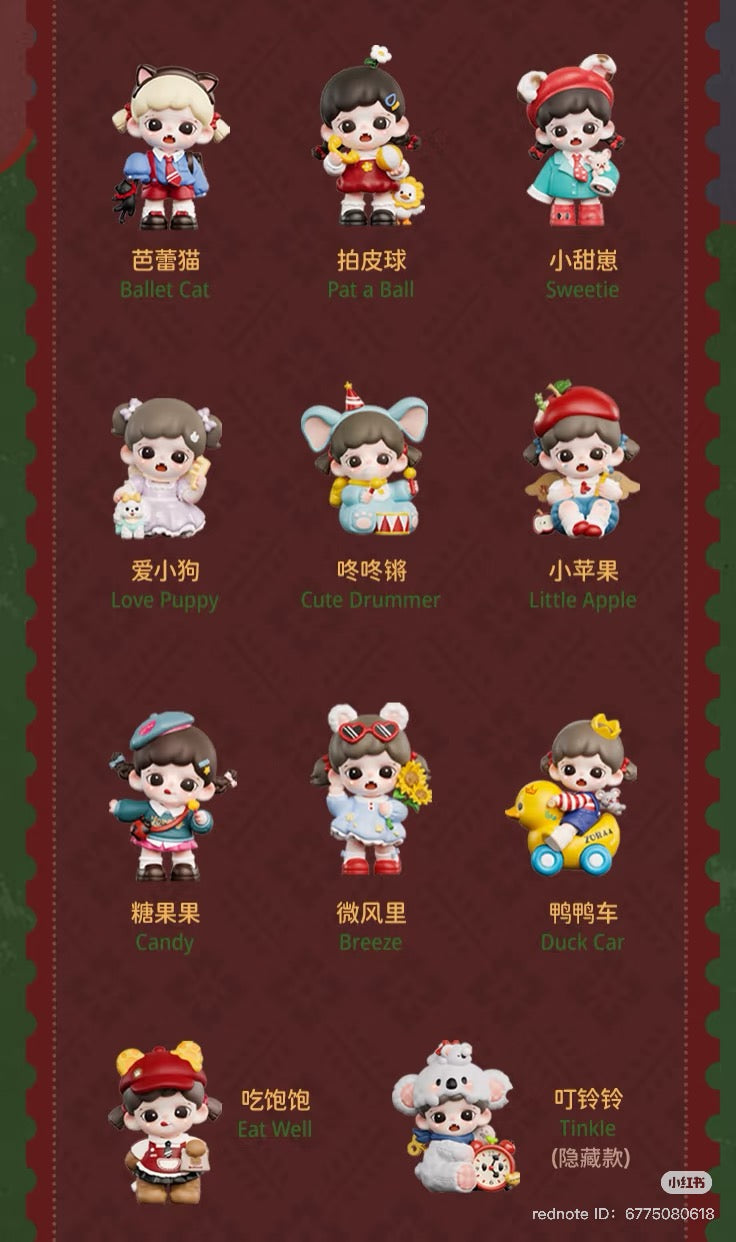 Zoraa Cuteness is Justice Series Figures Blind Box featuring a toy figurine of a girl riding a duck, part of a 10-design collection.