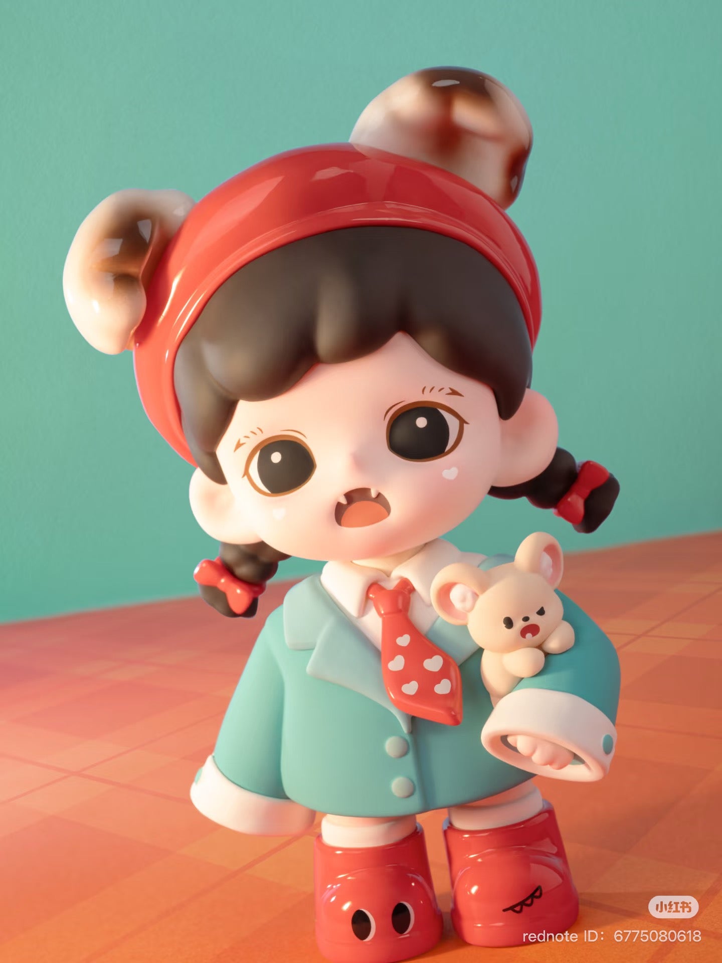 Zoraa Cuteness is Justice Series Figures Blind Box featuring a cartoon girl figurine with a teddy bear, part of a collectible preorder set.