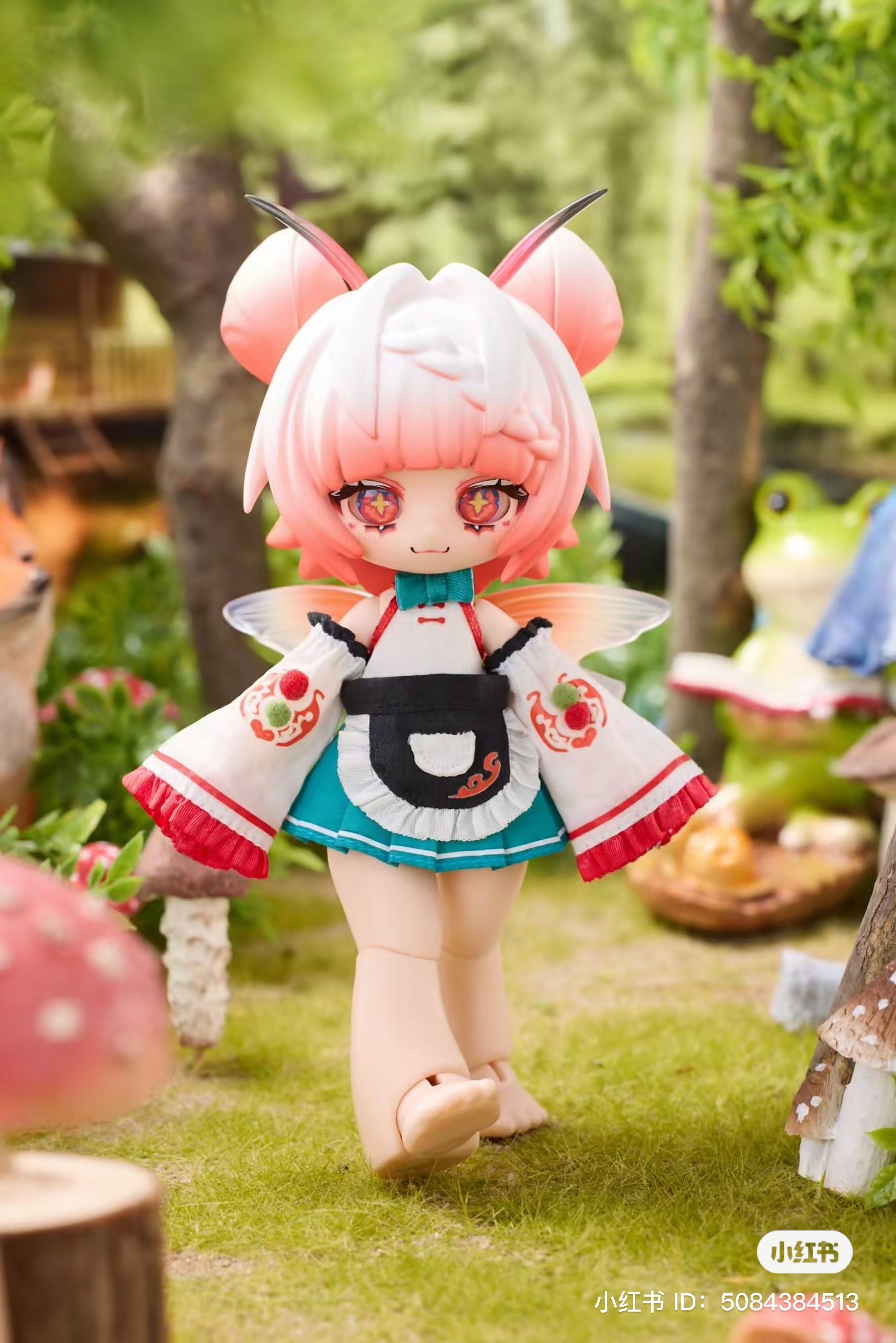 Kukaka Insect Cafe BJD Blind Box Series doll with wings, close-ups, and details.