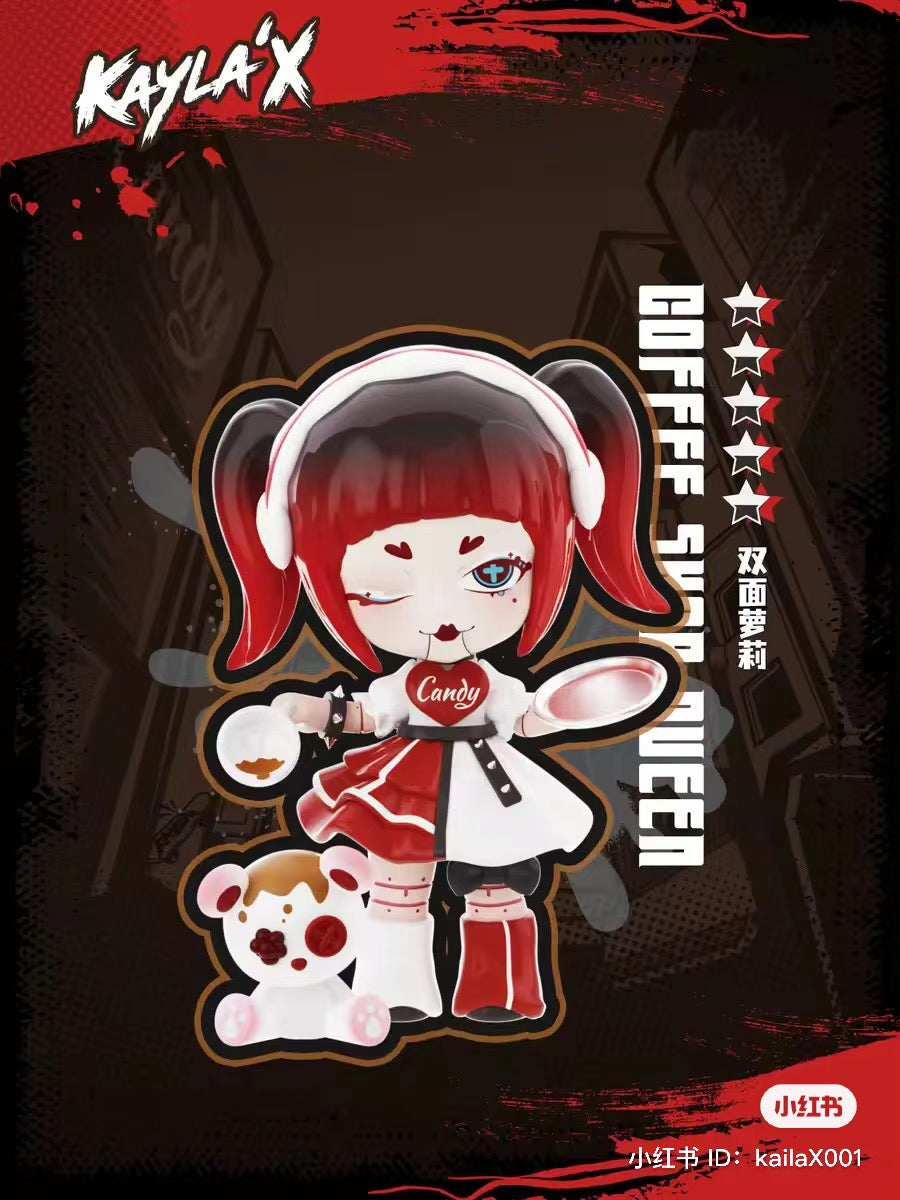 Cartoon character with red hair and a white teddy bear from Kayla X·K Zone Blind Box Series.