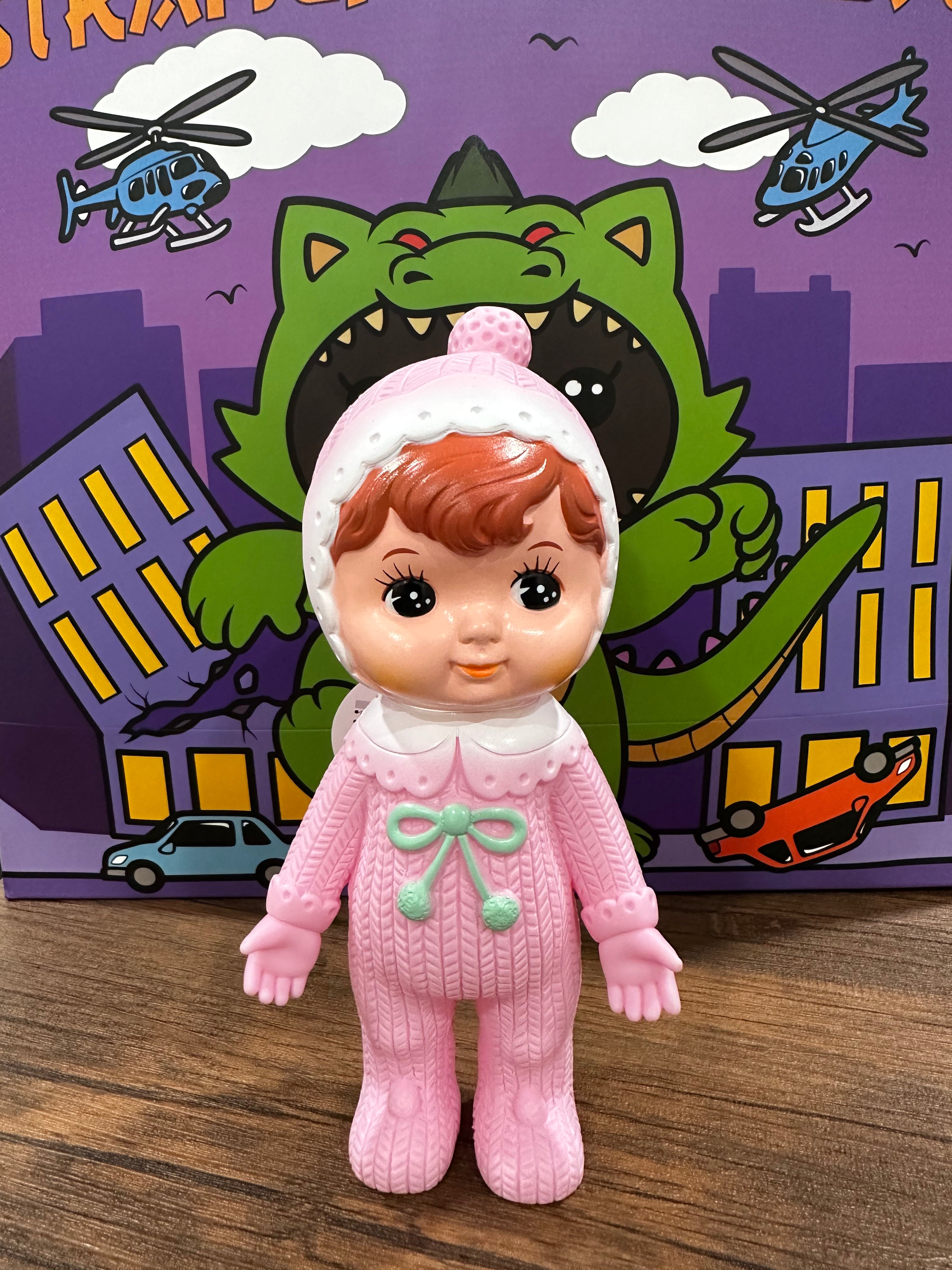 Kodama Toy Charmy chan - WD.C1 doll in woodland outfit with rotating head, Tokyo-made retro reproduction.