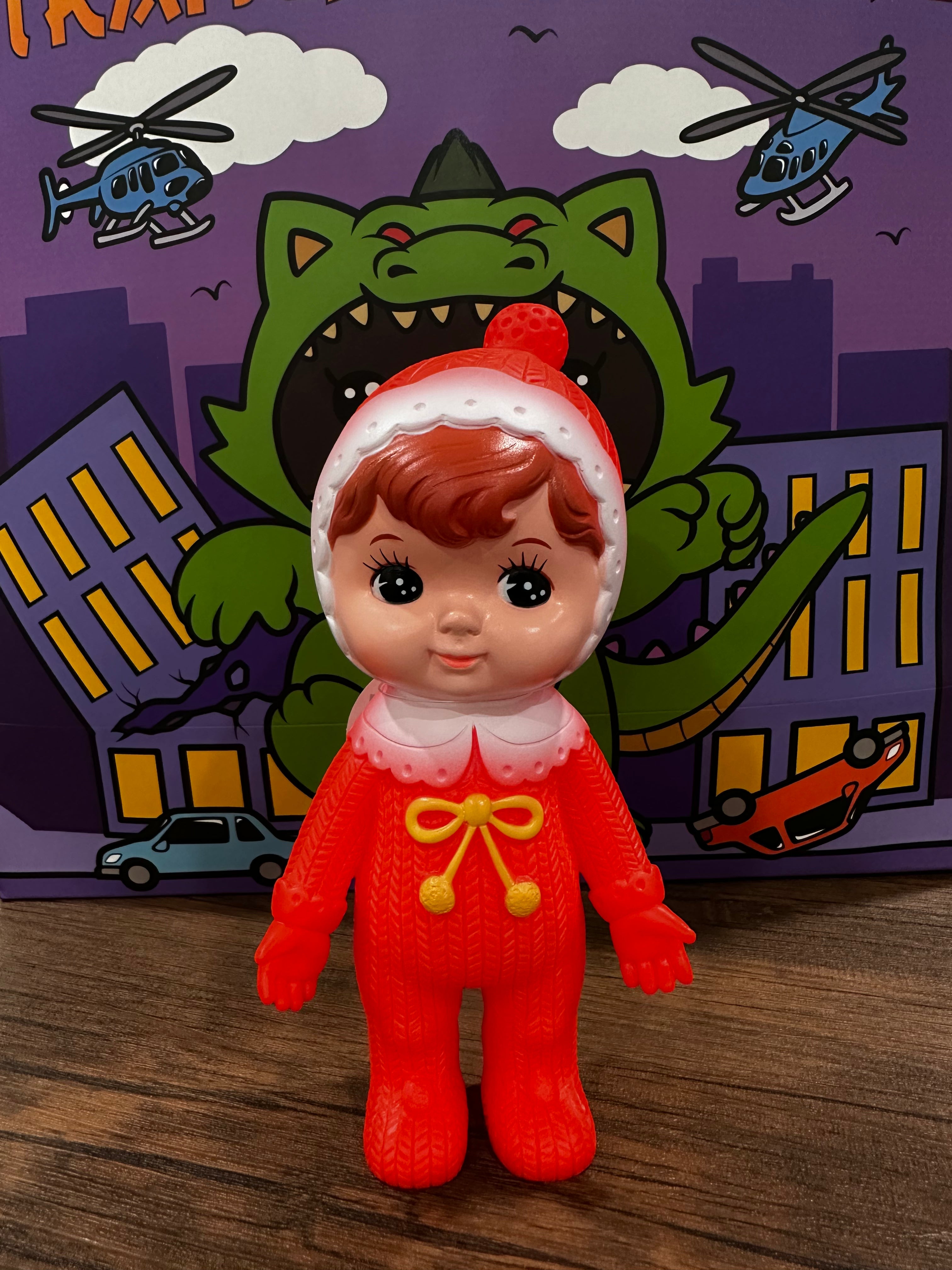 Kodama Toy Charmy chan - WD.R1 doll with animated cartoon features and movable head, Tokyo-made, 21cm tall.