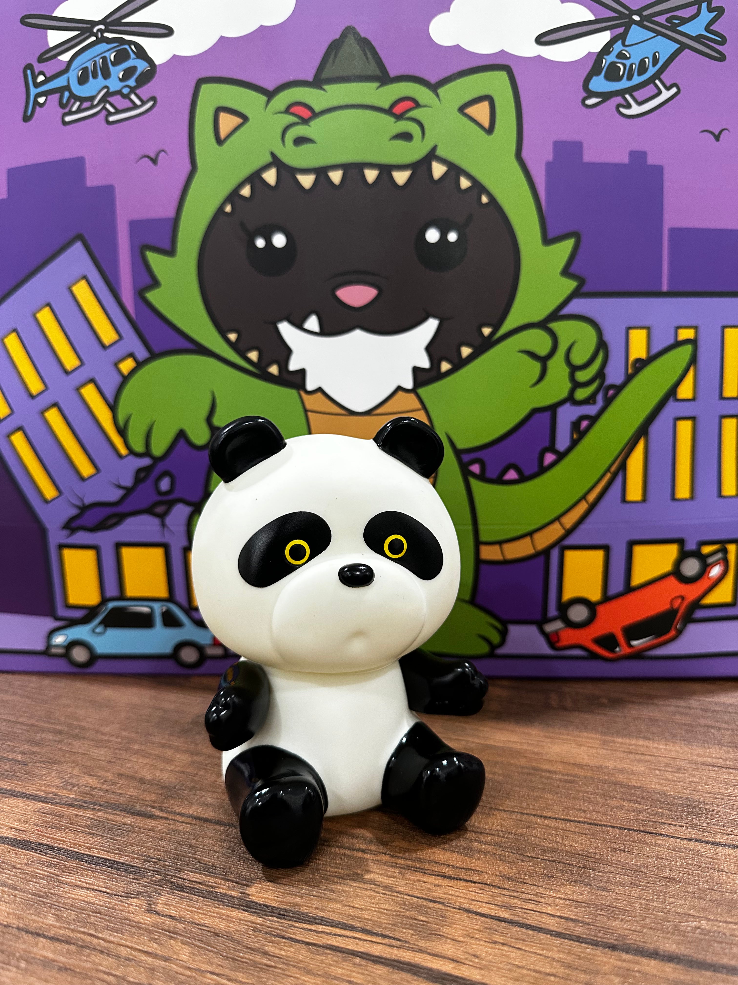 Kodama Toy Ryo Panda - KOD-81: Animated woodland doll featuring a toy panda and cartoon elements.