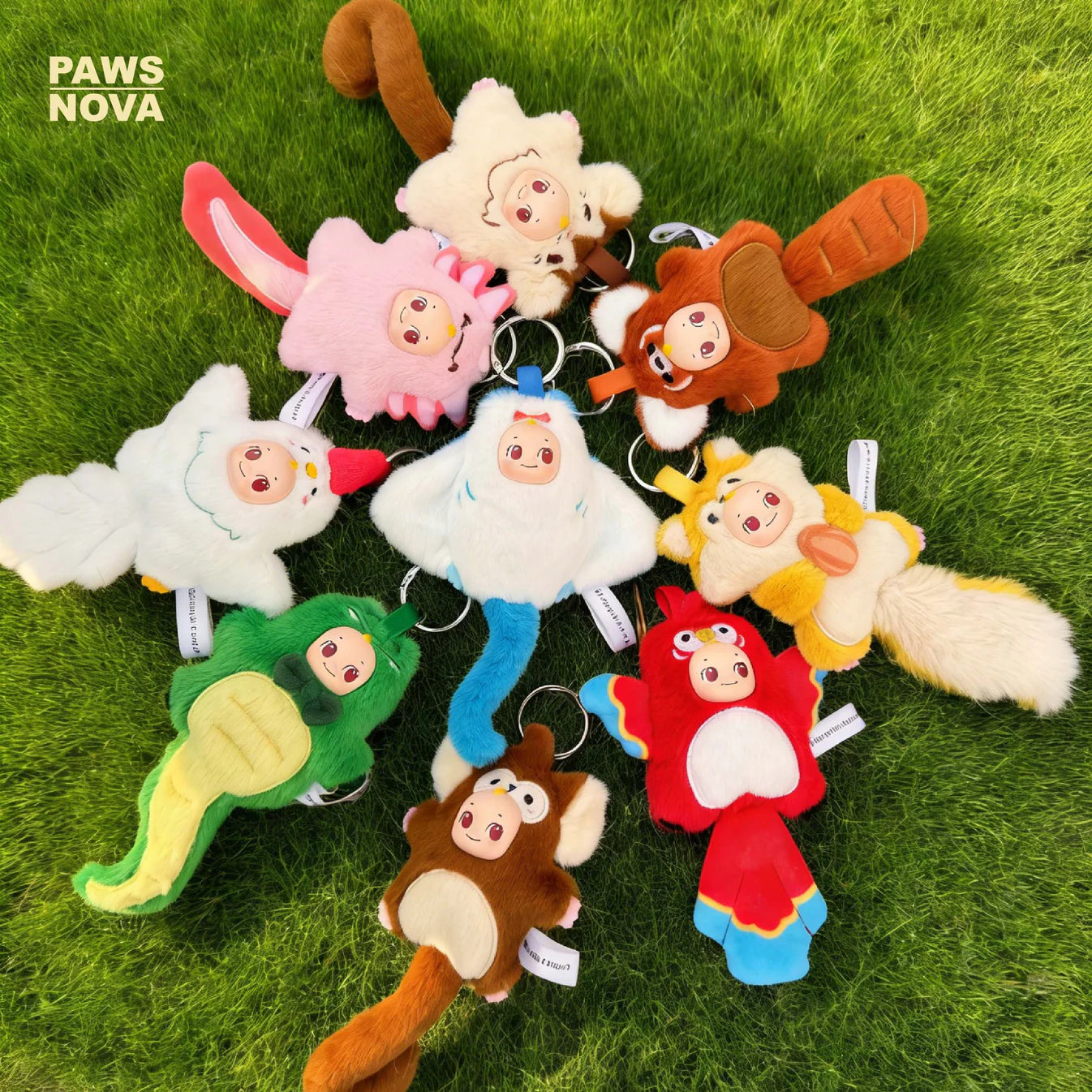 Kewpish Love Animal Series Plush Keychain Blind Box