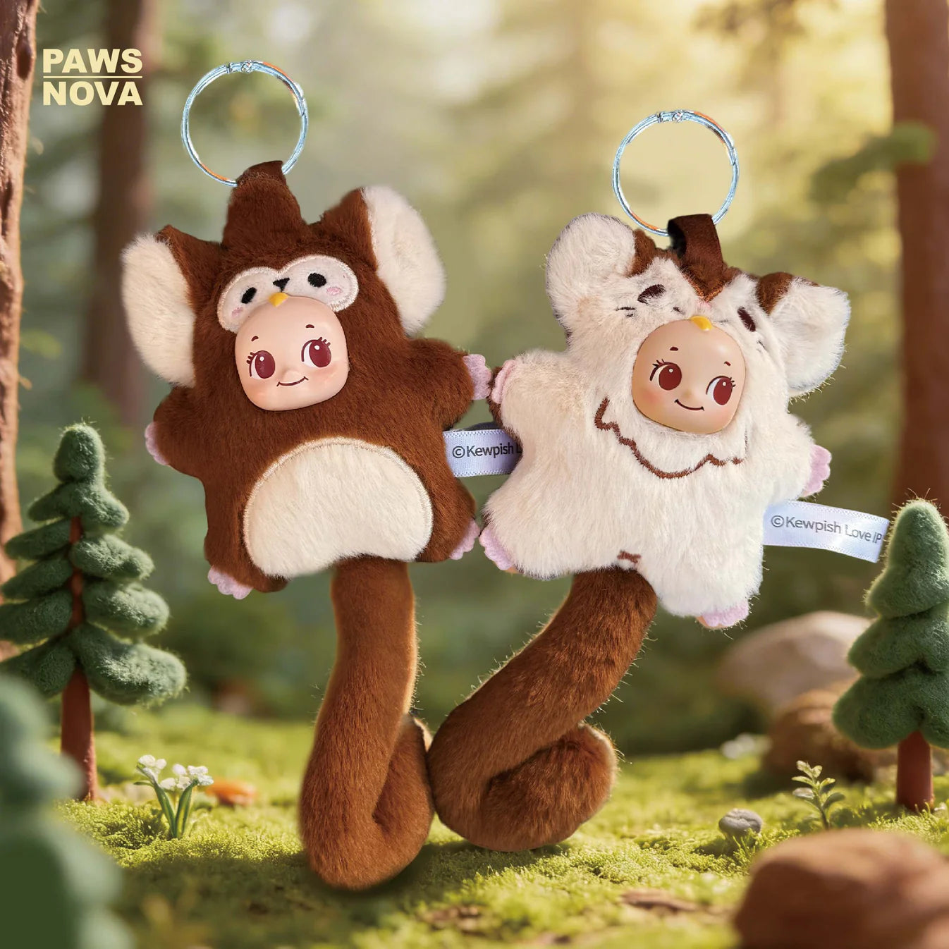 Kewpish Love Animal Series Plush Keychain Blind Box