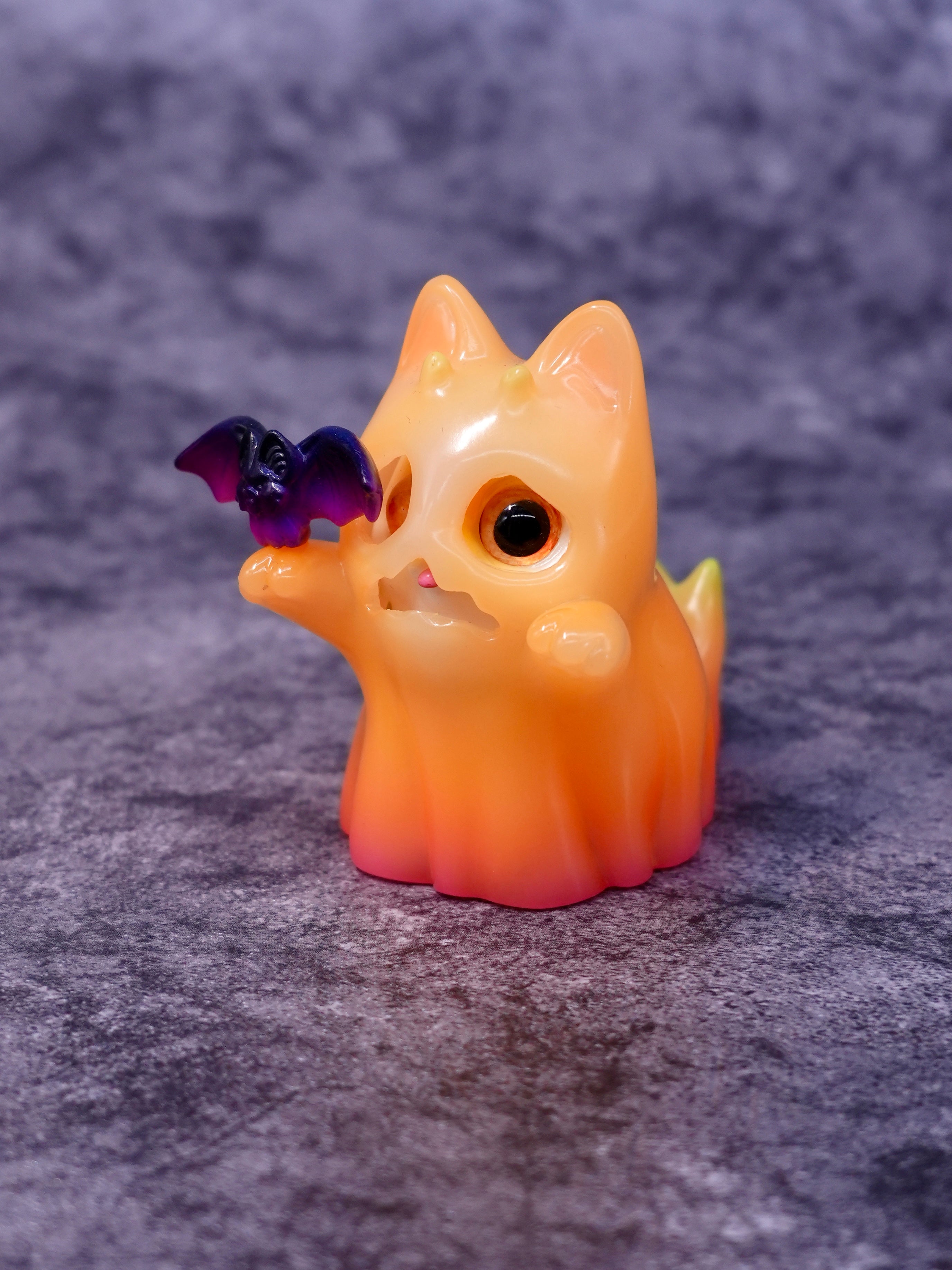 Luminescent Pumpkin Ghost Cat by HOTRU