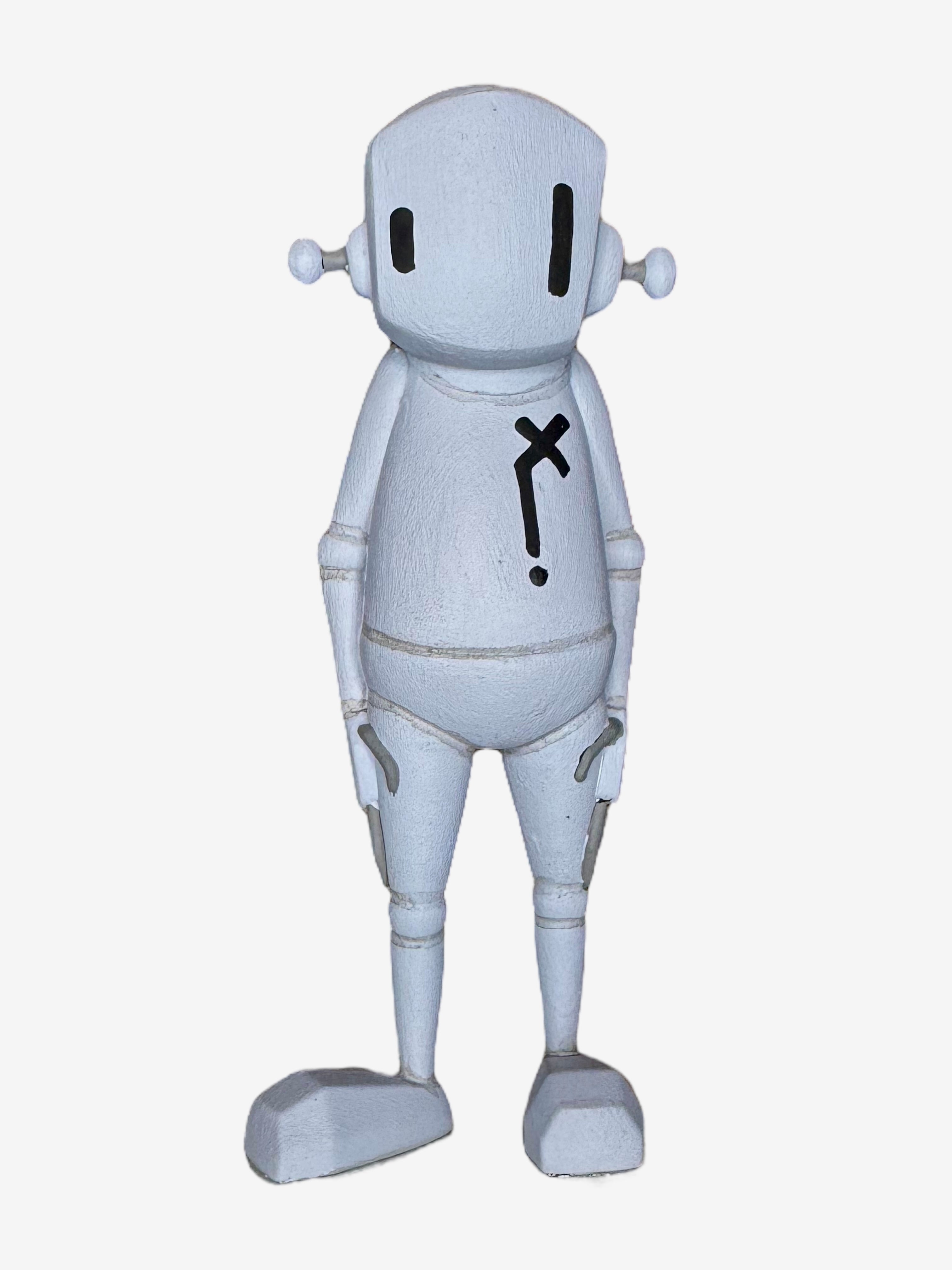 Time Will Tell - Stand tall series OG by Chris RWK, a 6 resin humanoid figure with jointed limbs, black chest mark, smooth head, and oversized feet.