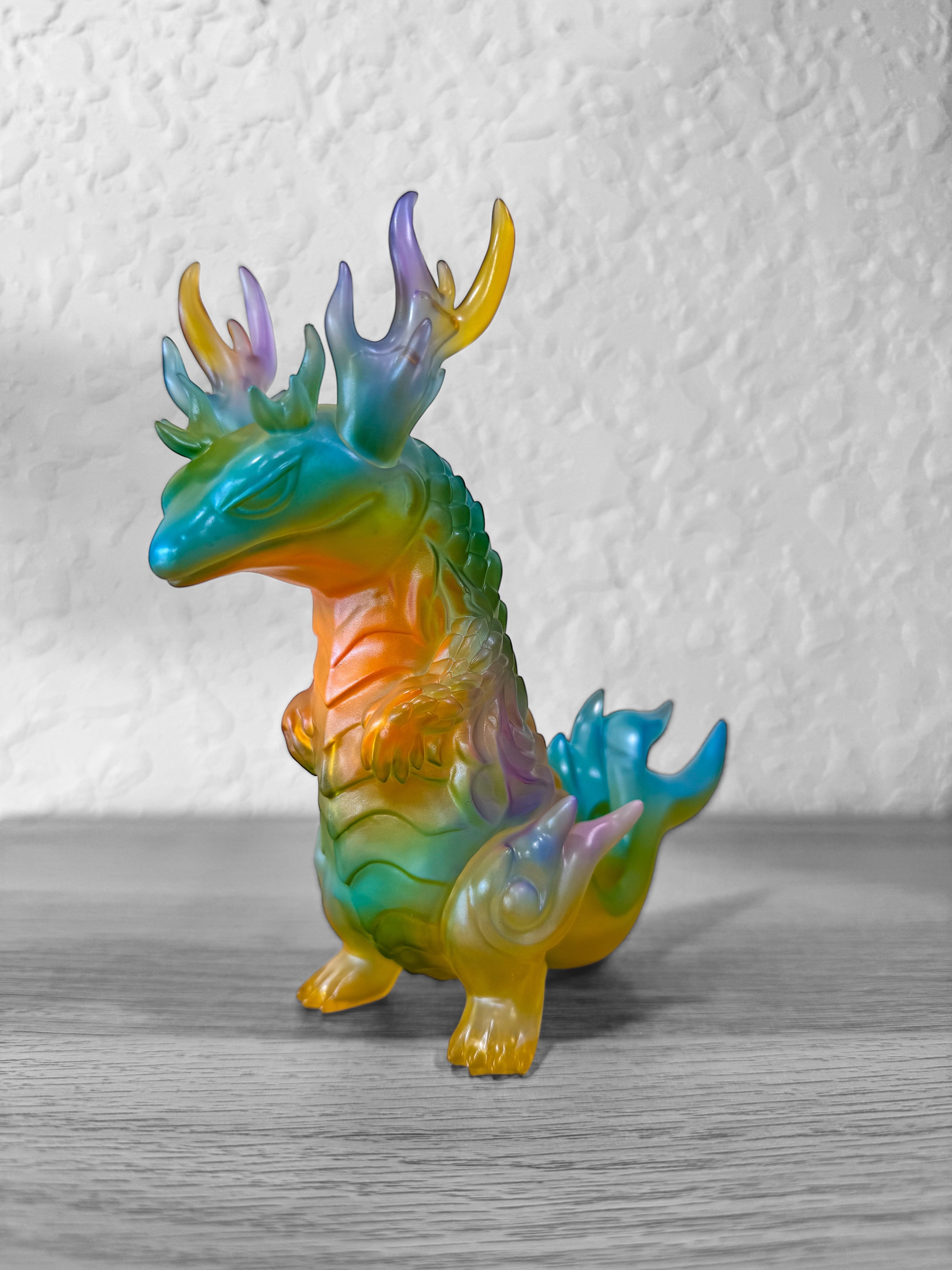 Rinkaku - Blessed Rain by CORE Kashi, a 15cm Japanese soft vinyl dragon figurine, designed as a collectible art toy.