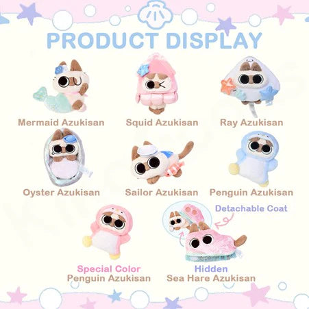Oceanic Azukisan-Deep Sea Adventure series features plush pendants, including Mermaid and Squid variants, available for preorder as a blind box collection from Strangecat Toys.