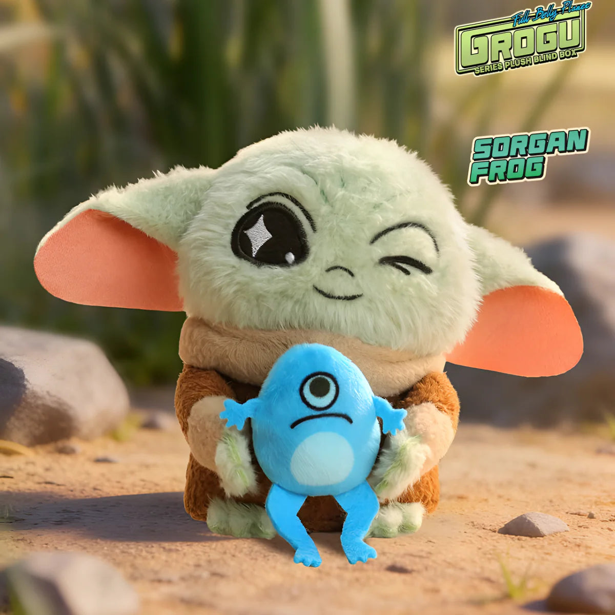 Grogu Chubby Planet Series Plush Keychain Blind Box - Preorder