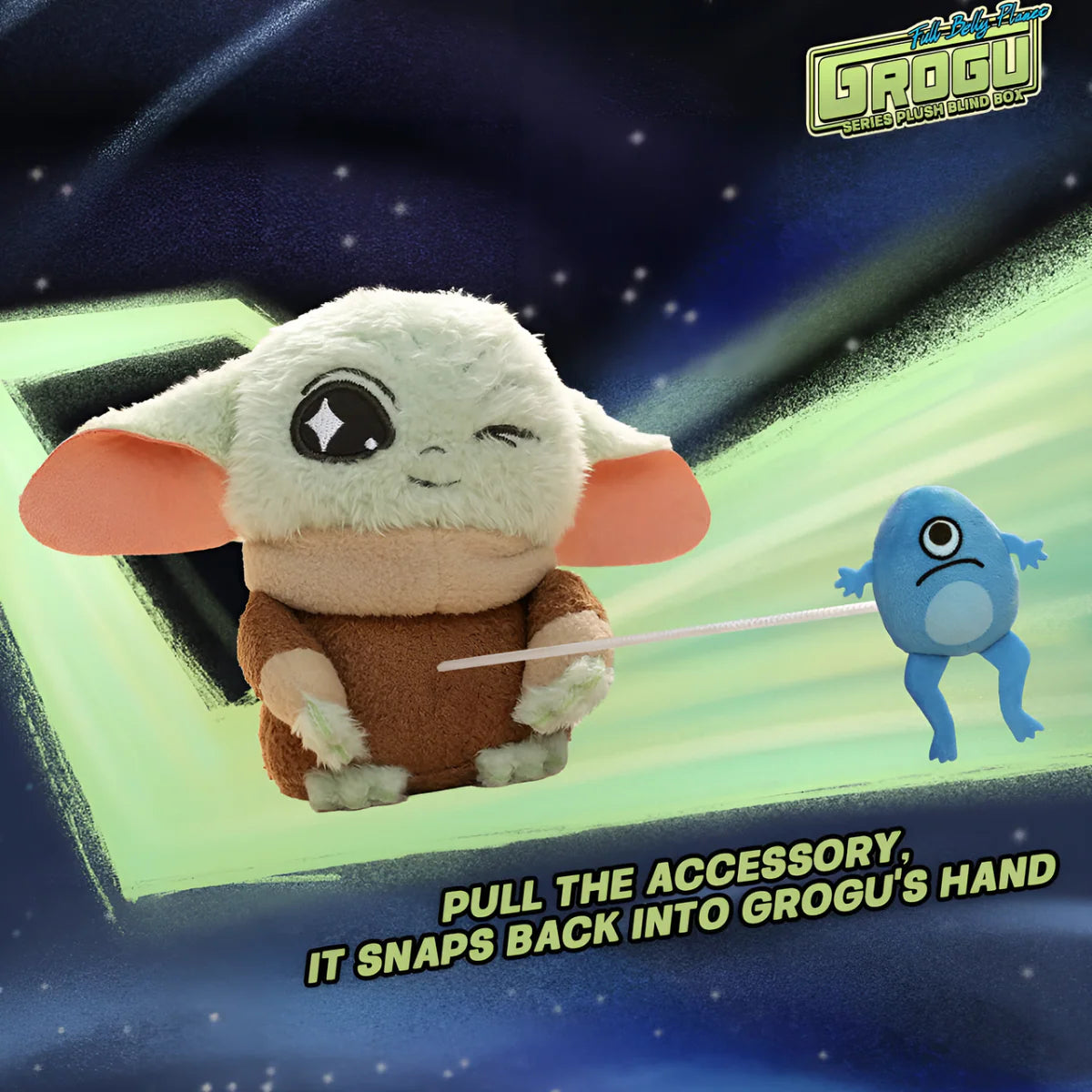 Grogu Chubby Planet Series Plush Keychain Blind Box - Preorder